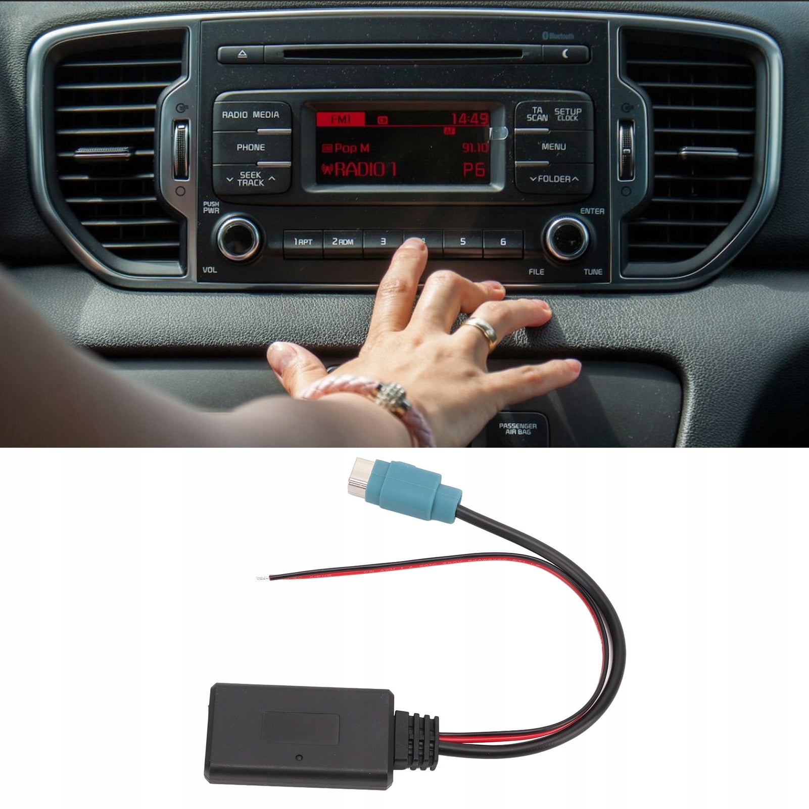 MP3 Audio Bluetooth 5.0 Adapter Cable Radio AUX for Alpine KCE 237B CDE101E EAN (GTIN) 0628950799654