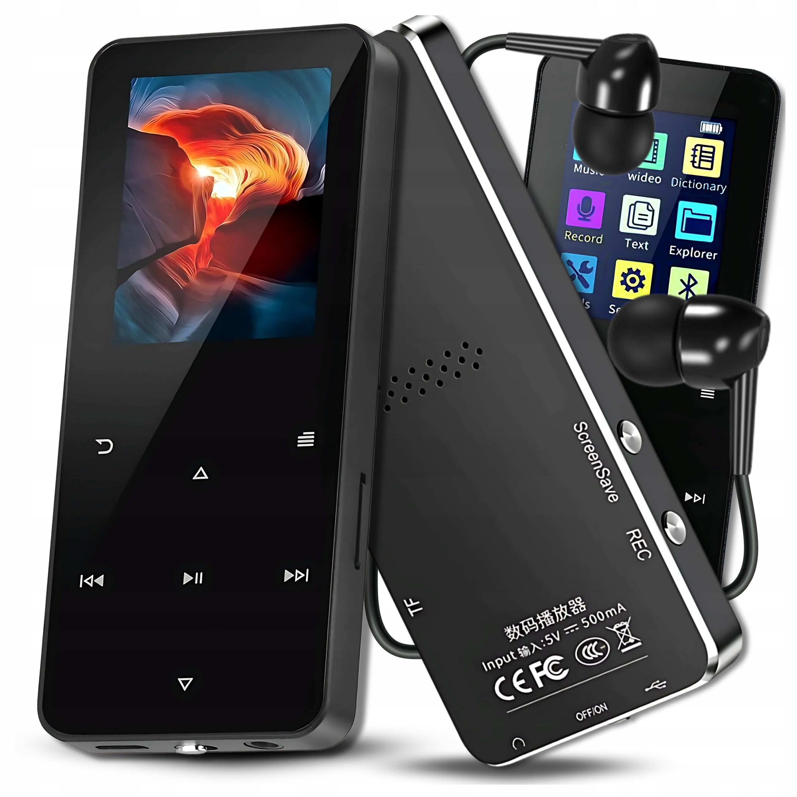 MP3 PLAYER MP4 16GB BLUETOOTH SPEAKER RADIO READER VOICE RECORDER HEADPHONES