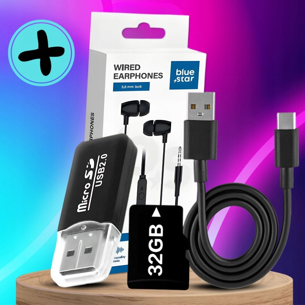 MP3 PLAYER MP4 32GB BLUETOOTH SPEAKER PL MENU RADIO VOICE RECORDER HEADPHONES Packaging status original