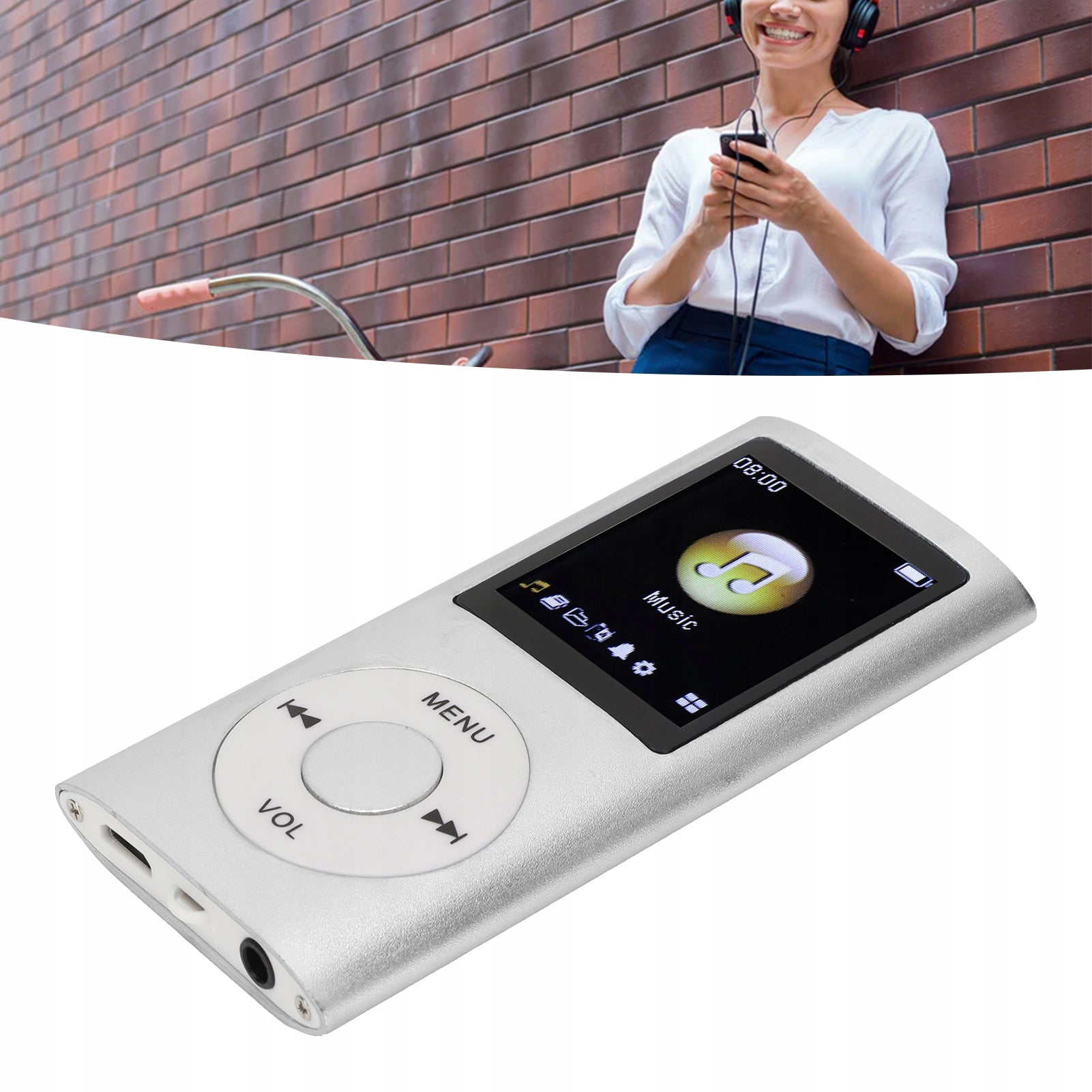 MP3 PLAYER MUSIC 1.8'' DIGITAL VOICE RECORDER 64GB PORTABLE HEADPHONES Packaging status original