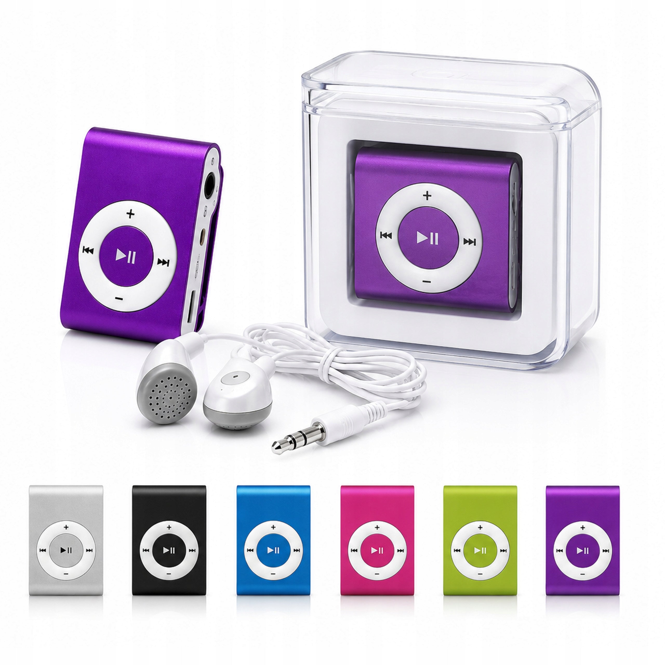 MP3 PORTABLE PLAYER WITH RETRO CLIP + HEADPHONES