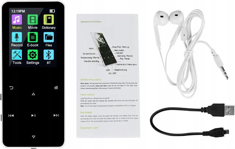 MP4 PLAYER MP3 16GB BLUETOOTH 5.0 HIFi RADIO Brand Intenso