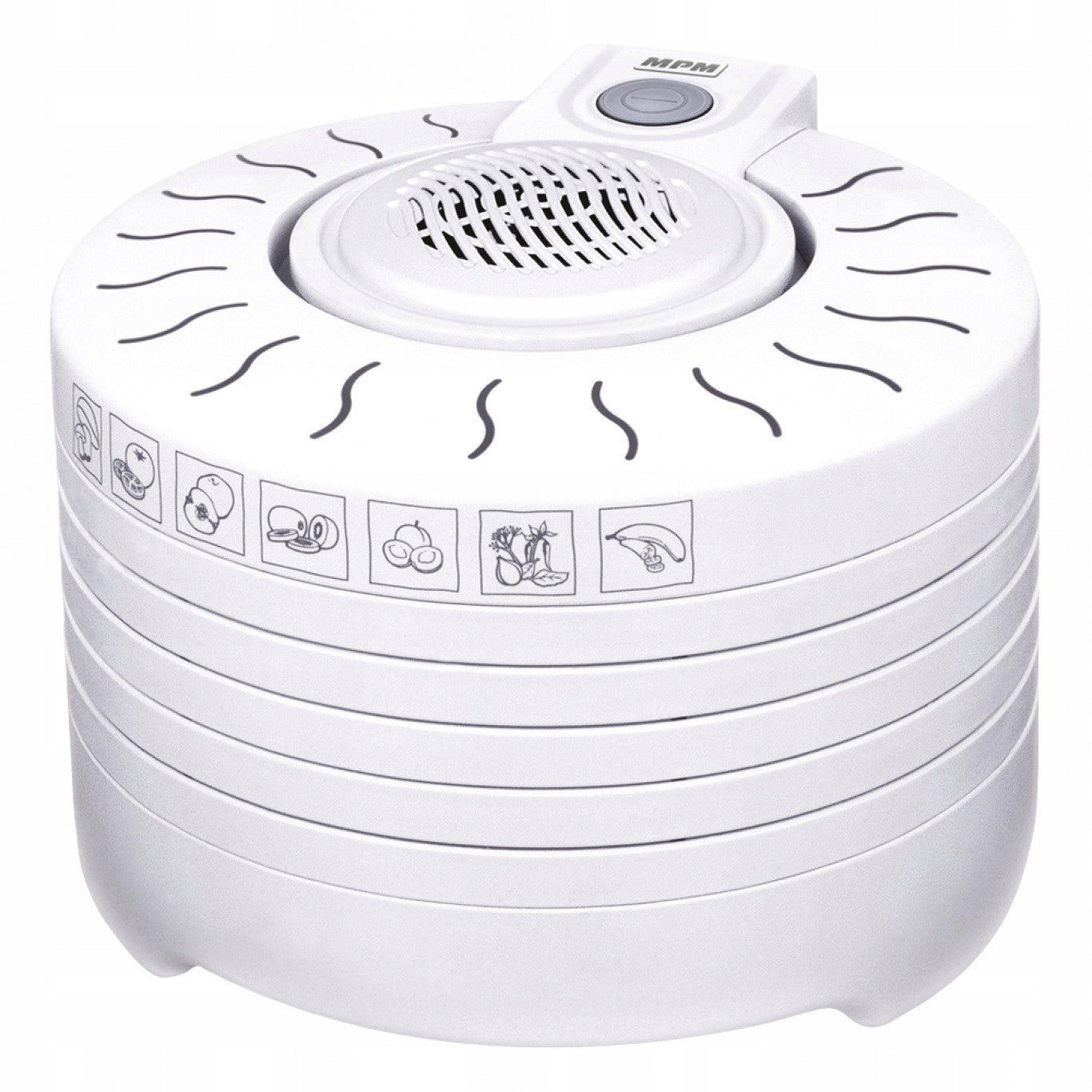 MPM MSG-01 COMPACT FOOD DRYER FOR MUSHROOMS 5 TRAYS DIAMETER 28 CM Manufacturer code suszarka DO GRZYBÓW OWOCOW WARZYW 5 SIT