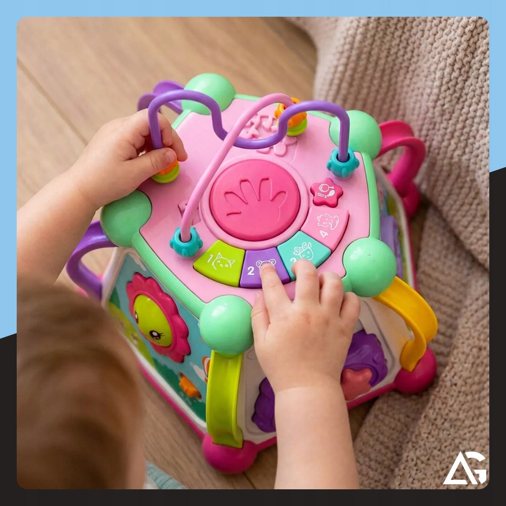 MULTI CUBE EDUCATIONAL INTERACTIVE PLAY CUBE SORTER LARGE TOY Packaging status original