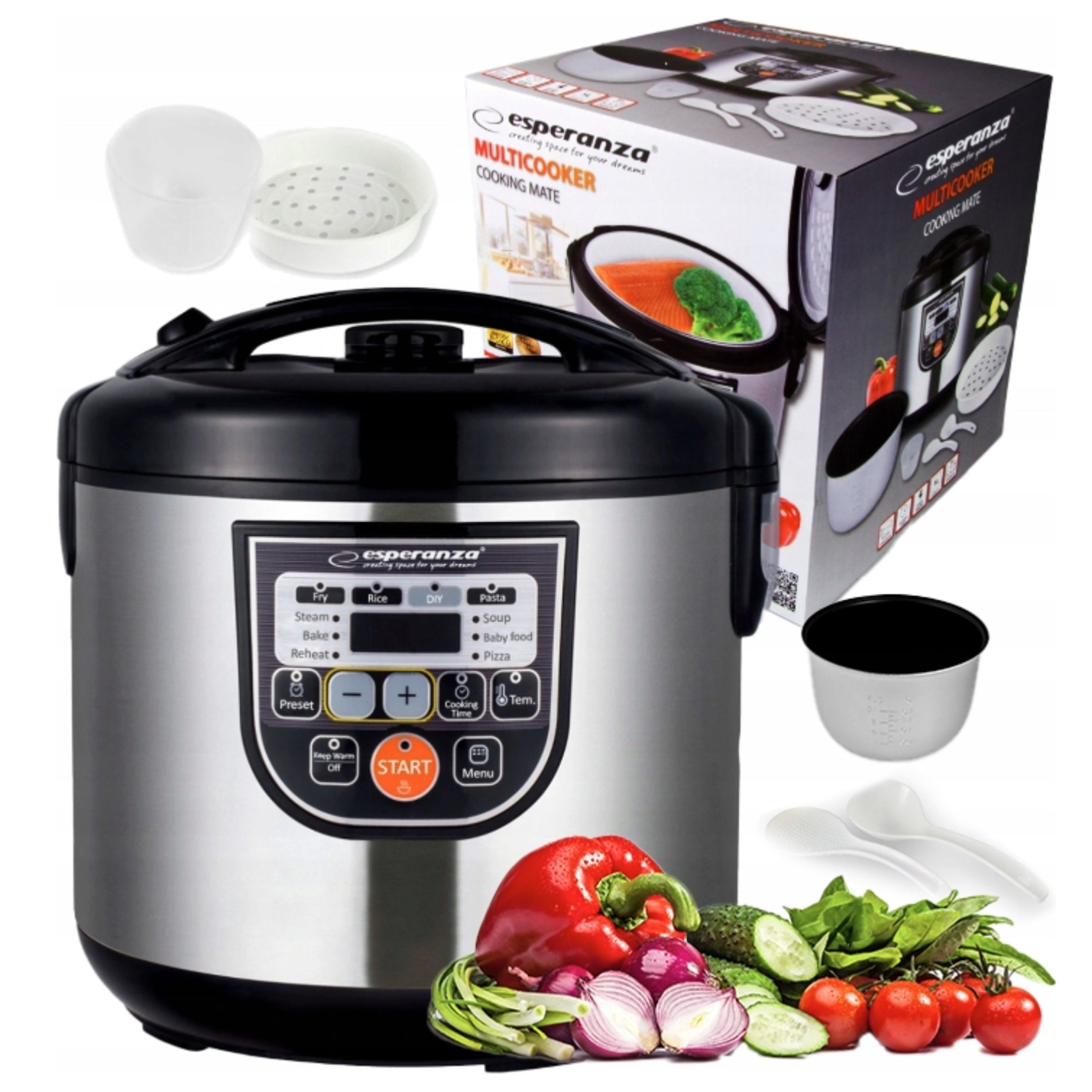 MULTICOOKER ESPERANZA EKG011 ELECTRIC STEAMING POT 5L