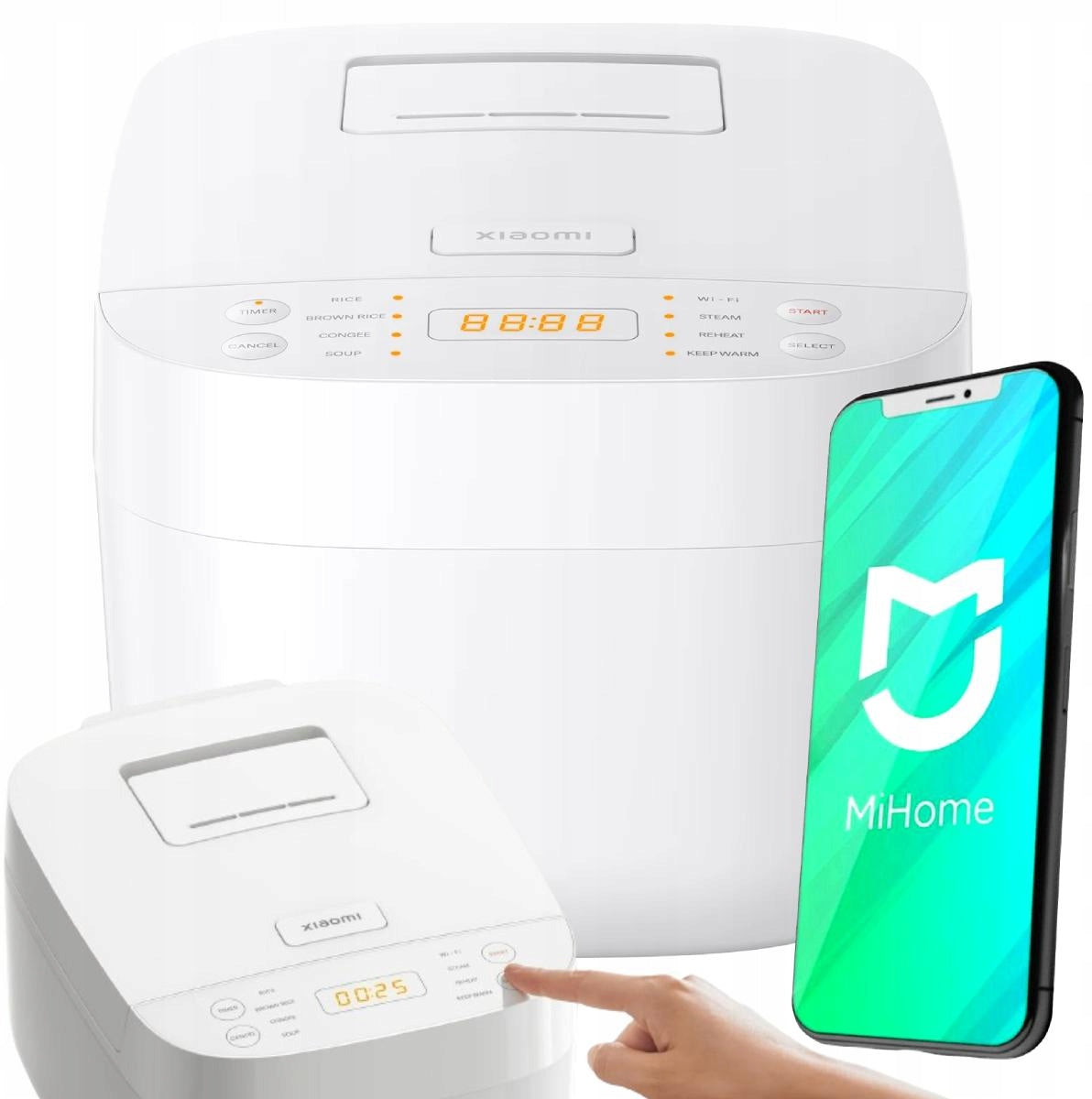 MULTICOOKER RICE COOKER XIAOMI SMART RICE COOKER 3L 8 PROGRAMS WHITE 710W Packaging status original