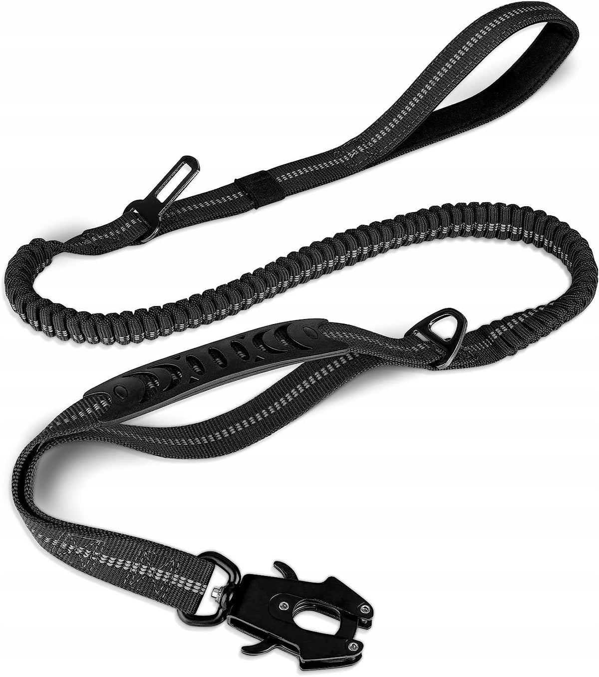 MULTIFUNCTION DOG LEASH WITH SHOCK ABSORBER AND FROG LOCK 1,75M