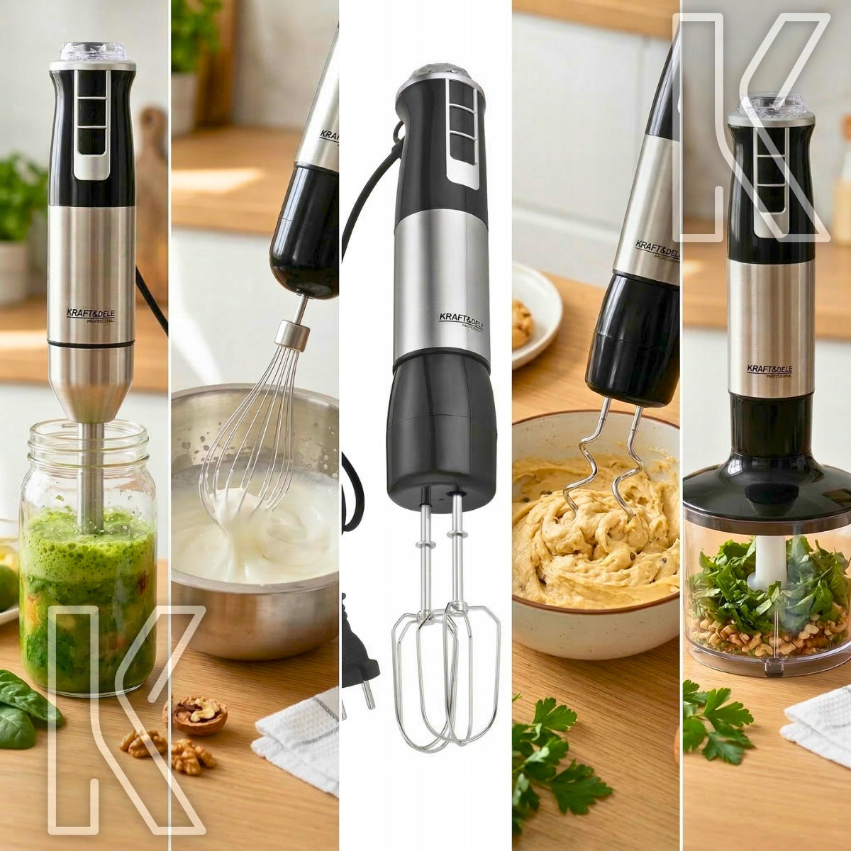 MULTIFUNCTION HAND BLENDER 1500W TURBO MODE MIXER CRUSHES ICE 8IN1 STRONG Model MOCNY BLENDER WIELOFUNKCYJNY 1500 MIKSER DO OWCOÓW
