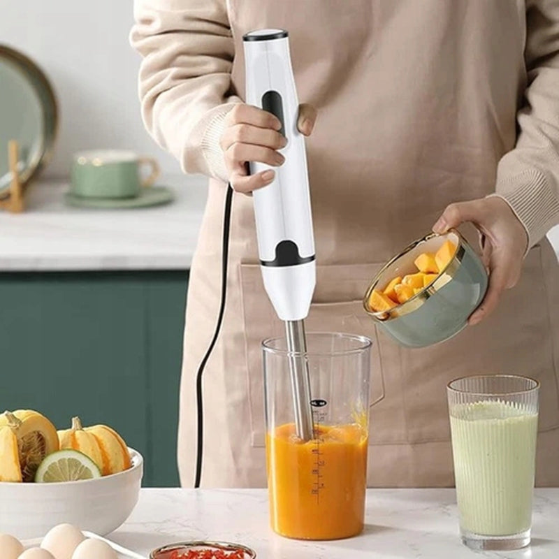 MULTIFUNCTION HAND BLENDER MIXER ROBOT TURBO SHREDDER 400W WHITE Dominant color white