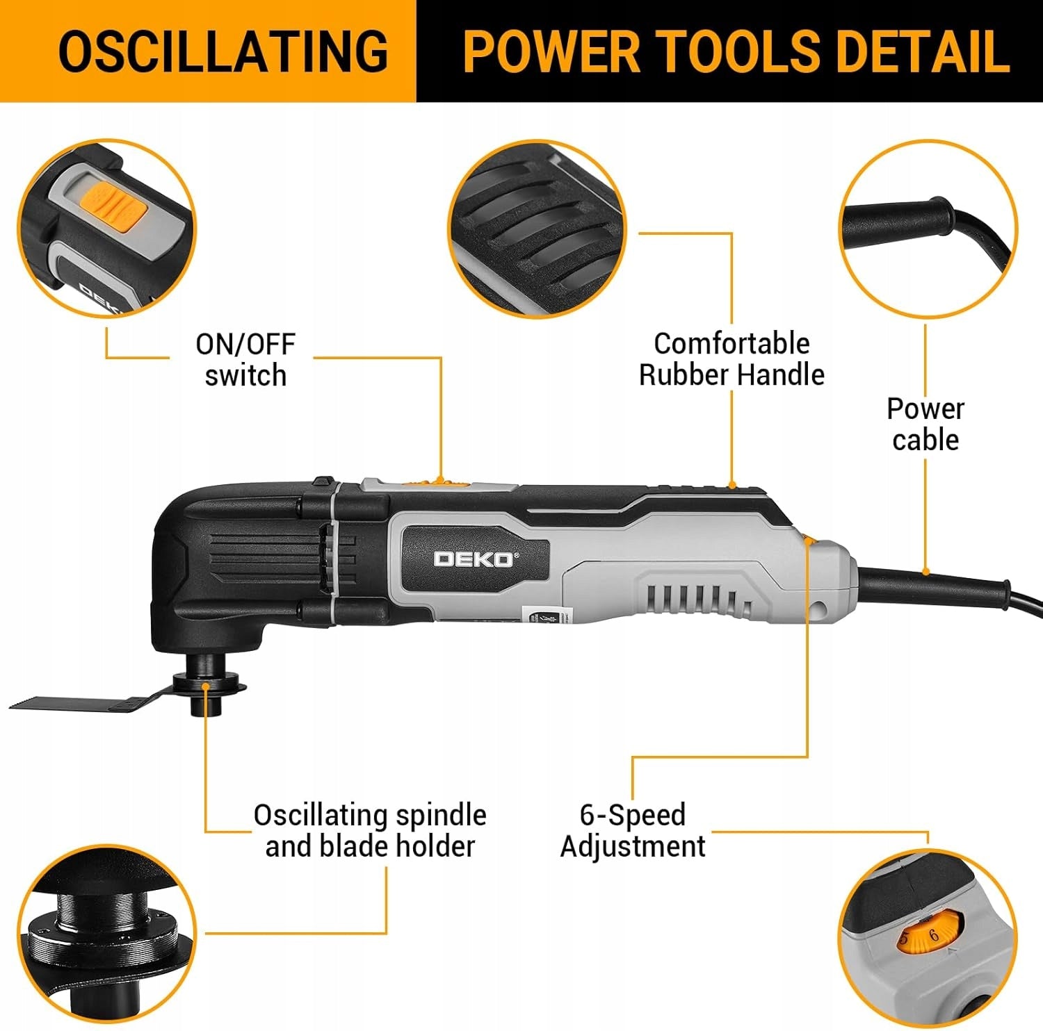 MULTIFUNCTION OSCILLATING TOOL 300W WIRED Packaging status original