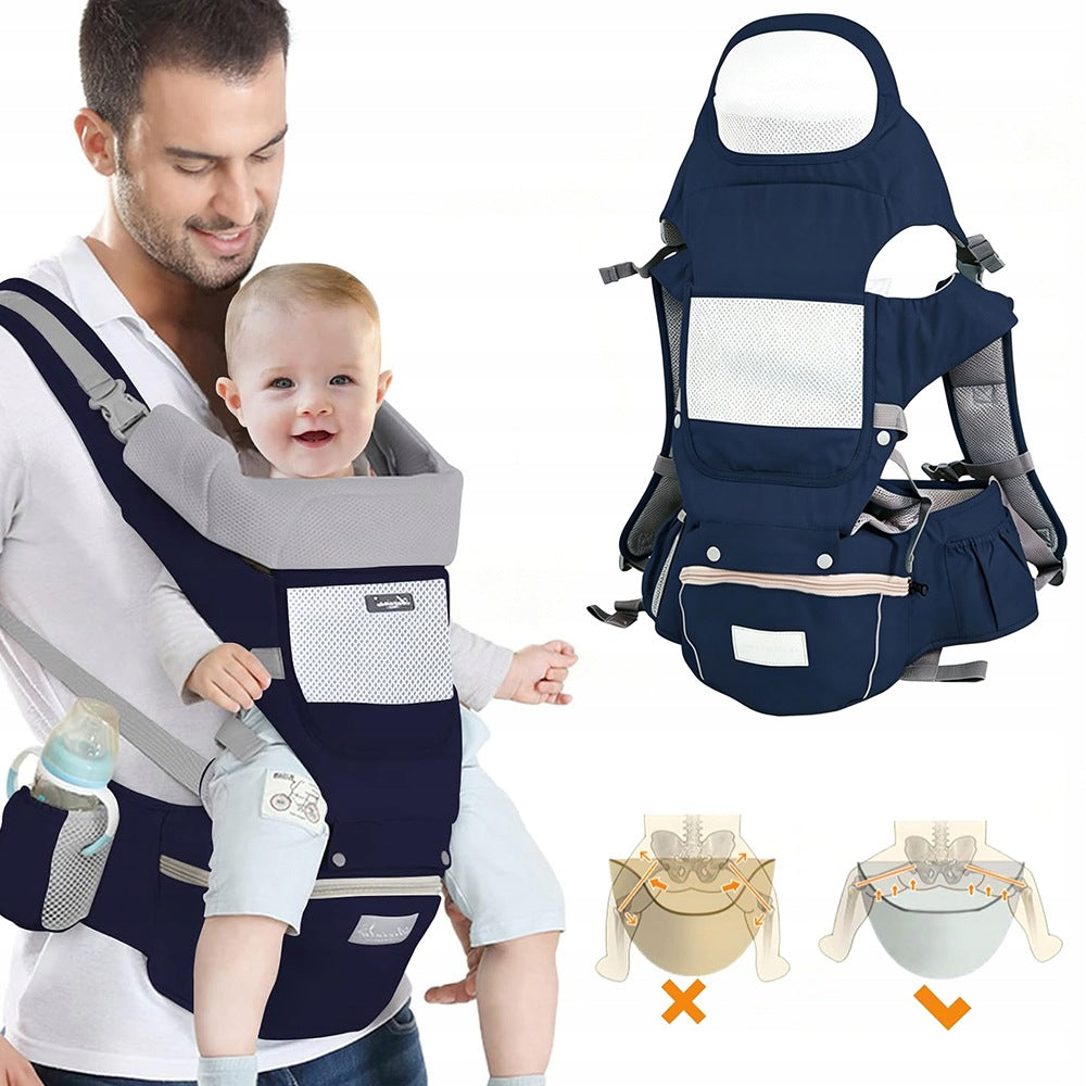 MULTIFUNCTIONAL BABY CARRIER 15in1 ERGONOMIC HIP Color blue