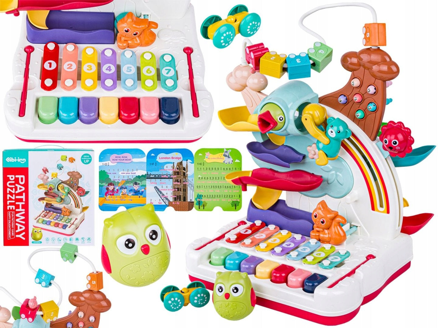 MULTIFUNCTIONAL, EDUCATIONAL TOY FOR CHILDREN, CYMBALS, SLIDE, HEADBAND