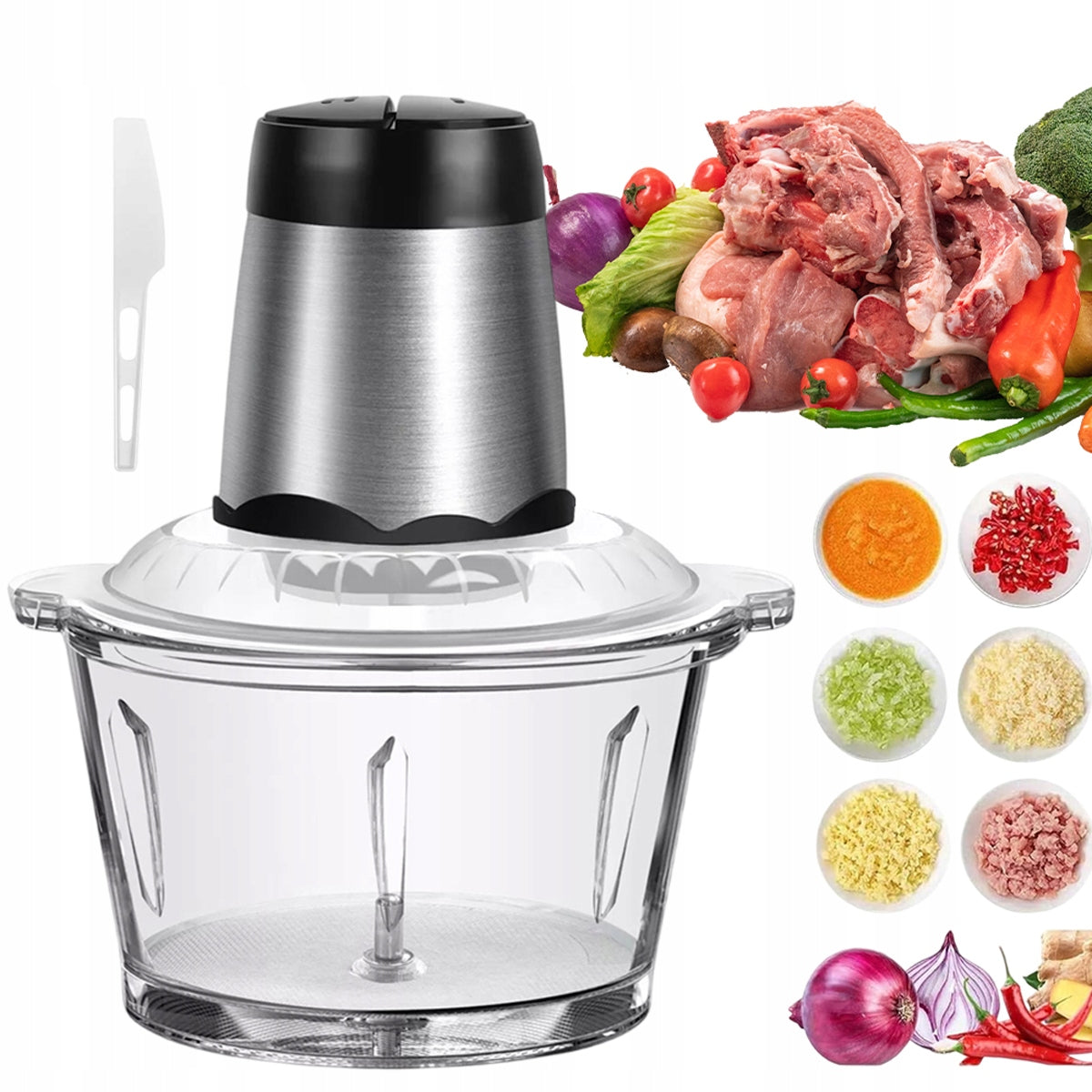 MULTIFUNCTIONAL ELECTRIC MEAT GRINDER CHOPPER SHREDDER