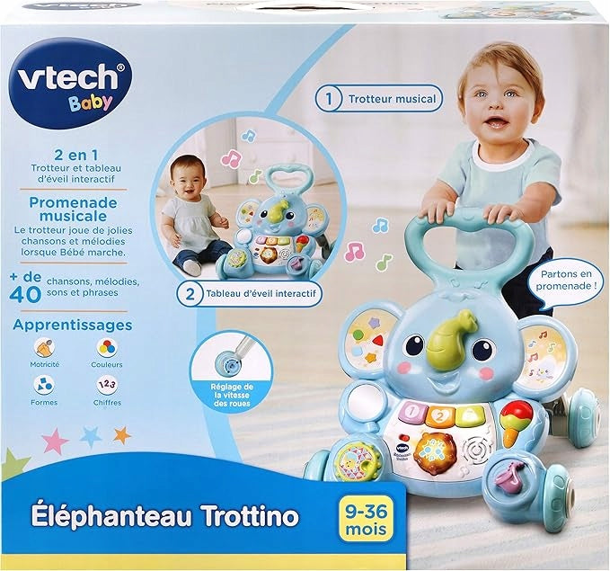 MULTIFUNCTIONAL INTERACTIVE RIDE-ON PUSHER PLAYING ELEPHANT German version Packaging status original