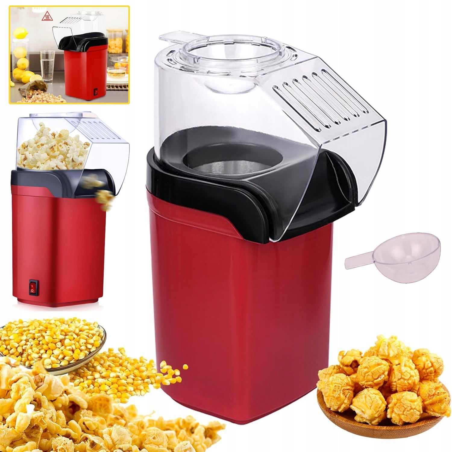 MULTIFUNCTIONAL POPCORN MACHINE 1200W POPCORN MAKING MACHINE