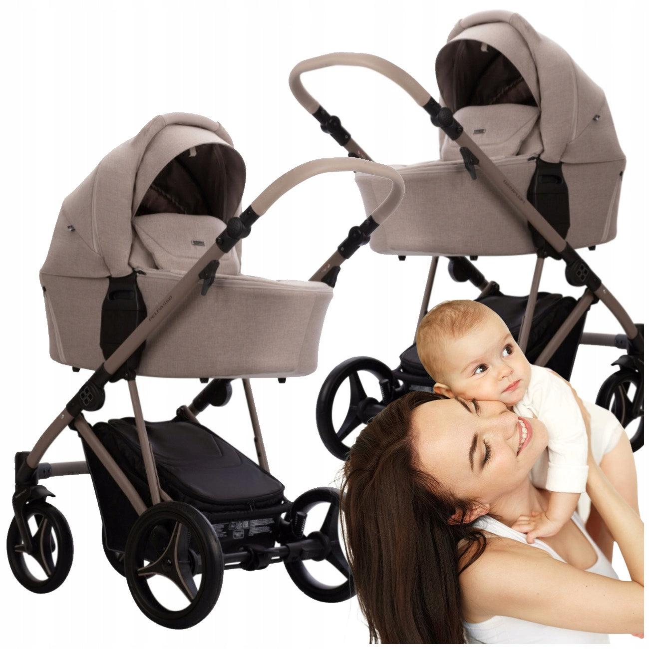 MULTIFUNCTIONAL STROLLER 2in1 BEBETTO Pelpasso 01 Cashmere FOR CHILDREN