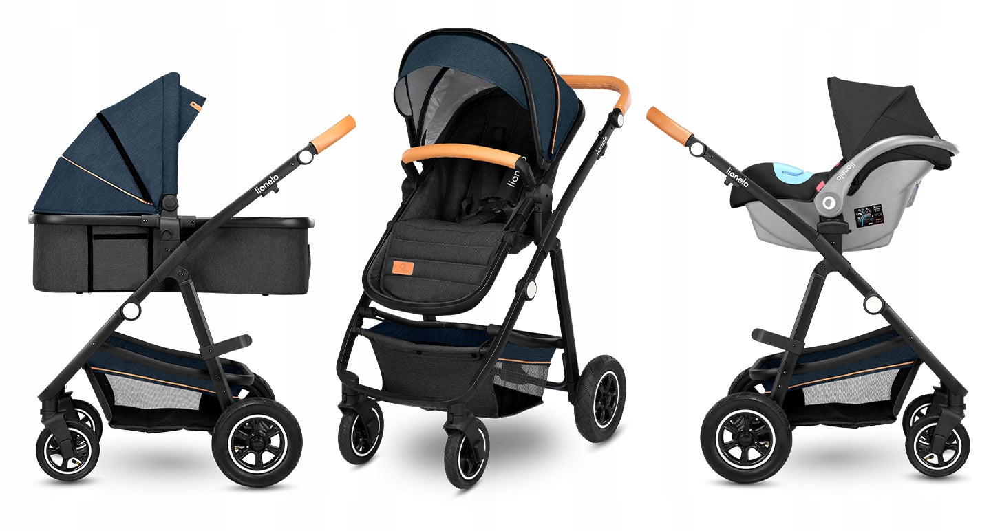 MULTIFUNCTIONAL STROLLER 3IN1 GONDOLA STROLLER LIONELO LO-AMBER 3IN1 BLUE NAVY Brand Lionelo