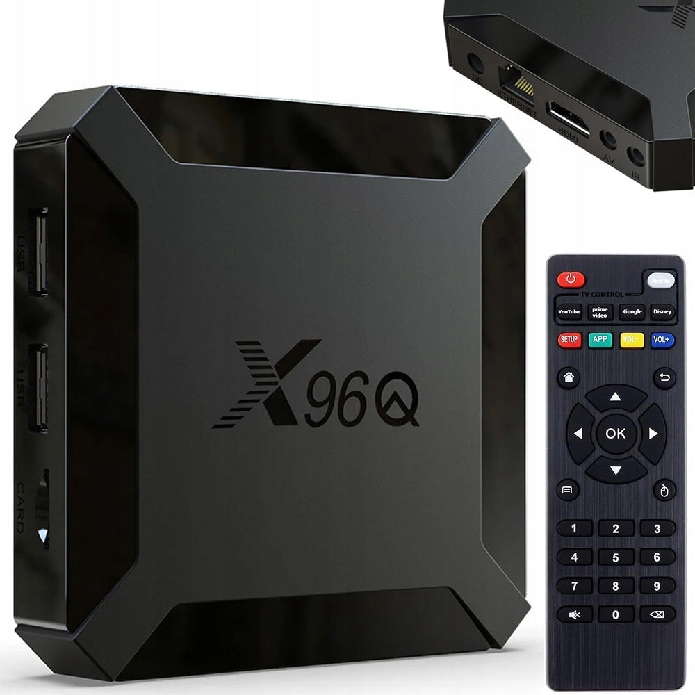 MULTIMEDIA PLAYER SMART TV ADAPTER X96Q ANDROID BOX HDMI USB 8 GB