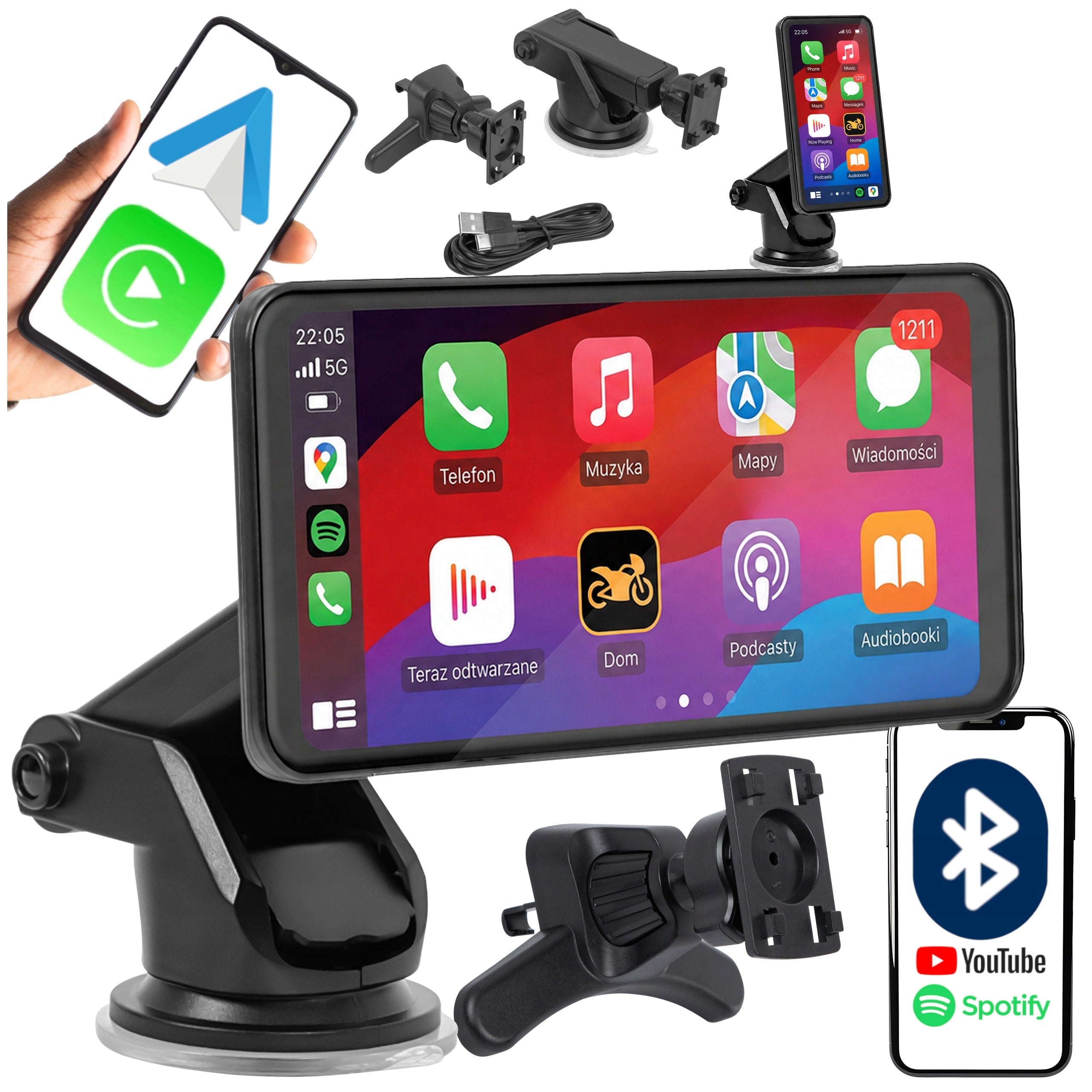 MULTIMEDIA STATION 6,5 CARPLAY ANDROID AUTO HICAR BLUETOOTH FM USB-C