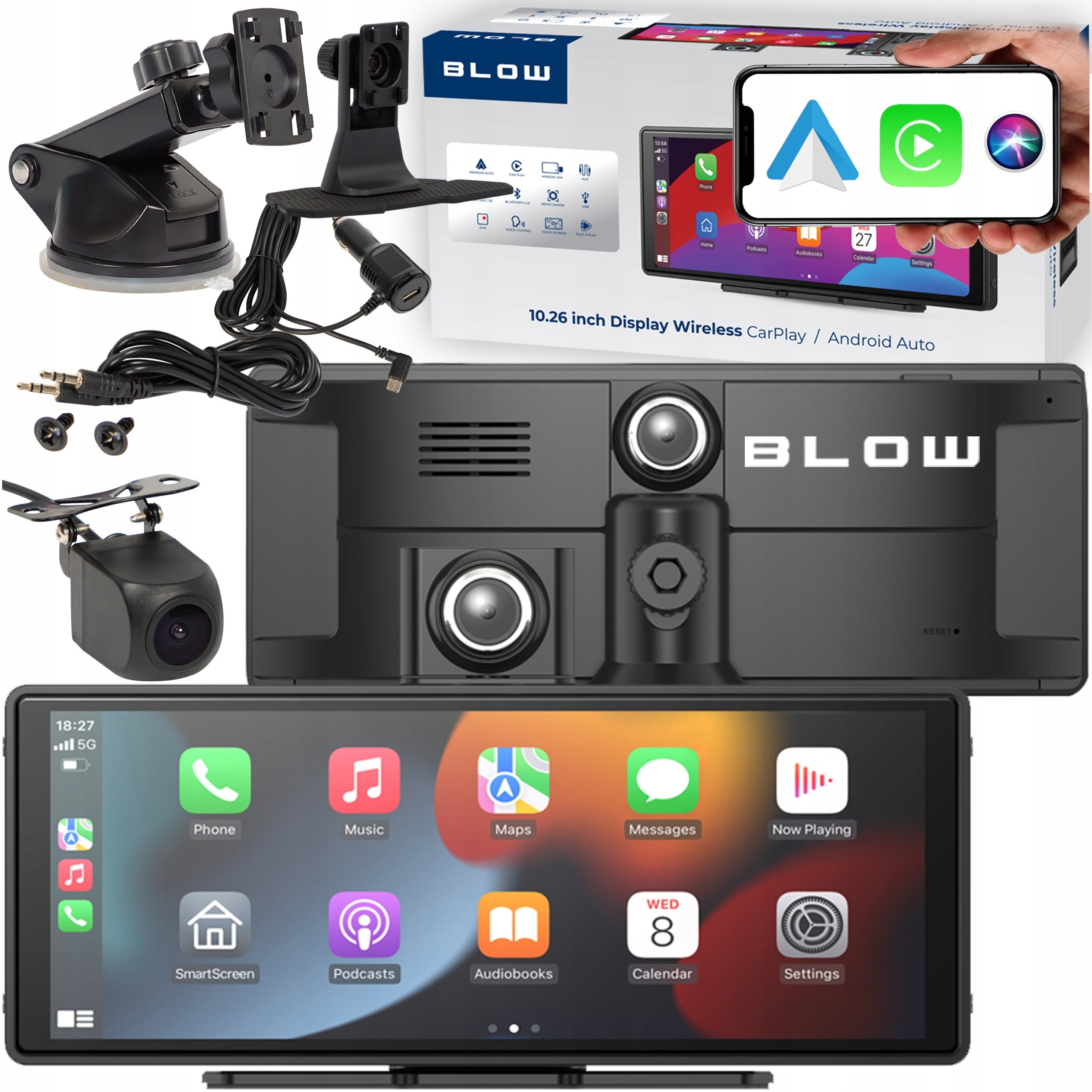 MULTIMEDIA STATION MONITOR CAR RADIO ANDROID AUTO CARPLAY CAMERA