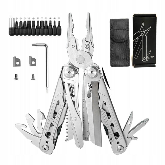 MULTITOOL SURVIVAL TOOL MULTIFUNCTIONAL SET WITH CASE 28IN1