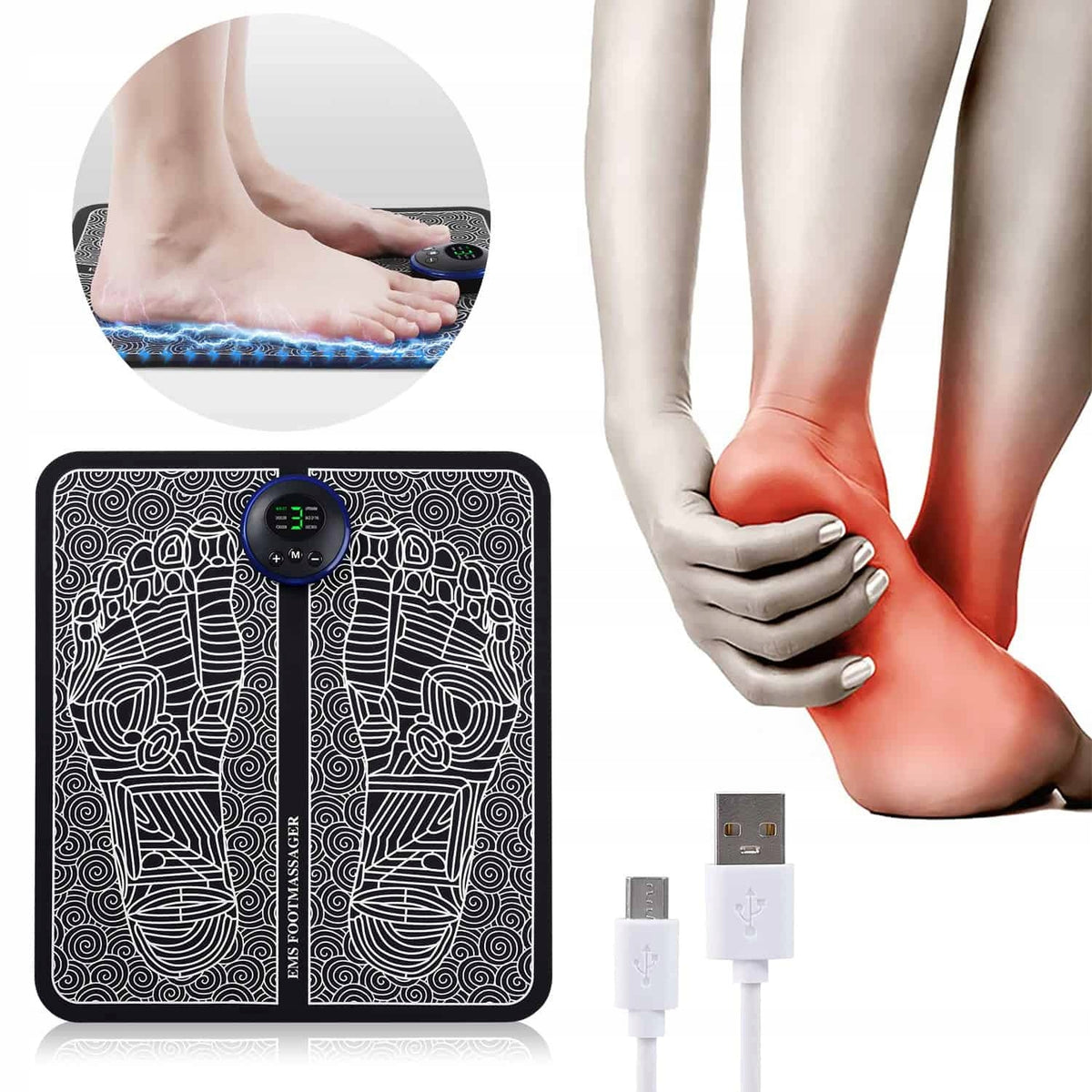 MUSCLE ELECTROSTIMULATOR EMS HAND FOOT MASSAGER ACUPRESSURE MASSAGE MAT Packaging status original