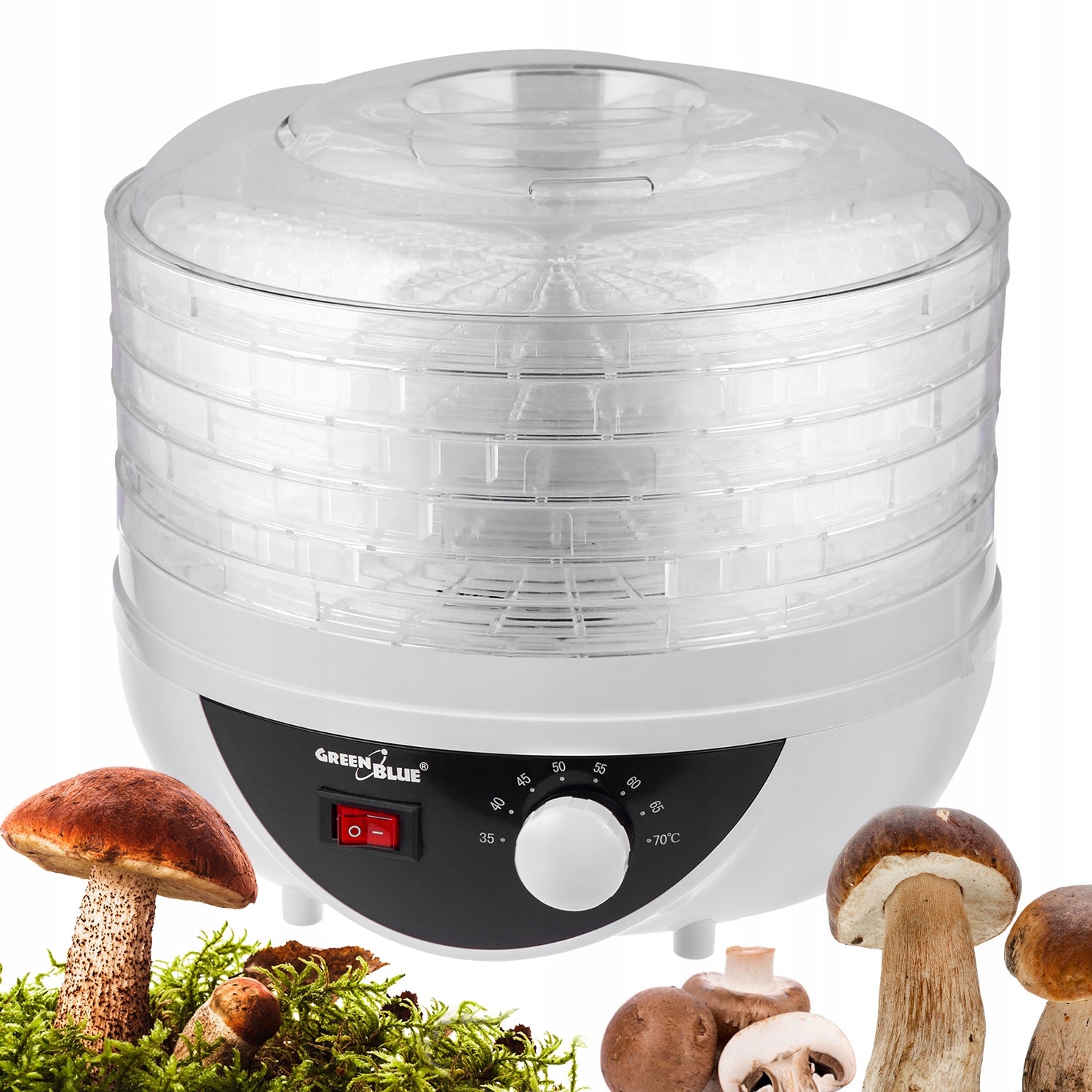 MUSHROOM AND FRUIT DRYER HERBS VEGETABLES TOMATOES STRONG LARGE 5 SIEVES 27cm