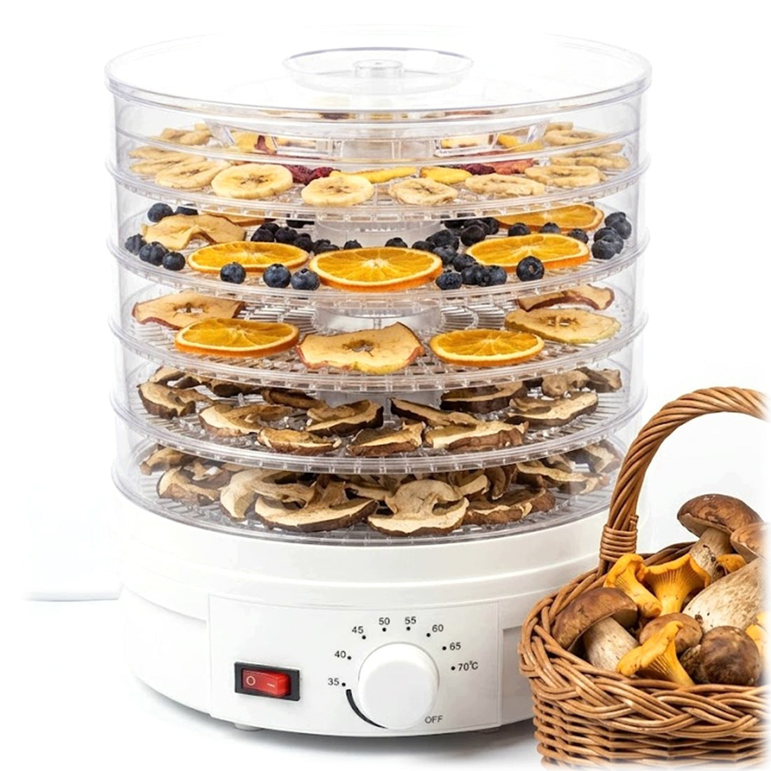 MUSHROOM DRYER FRUIT VEGETABLES HERBS FOOD STRONG 350W LARGE XXL 5 SIT