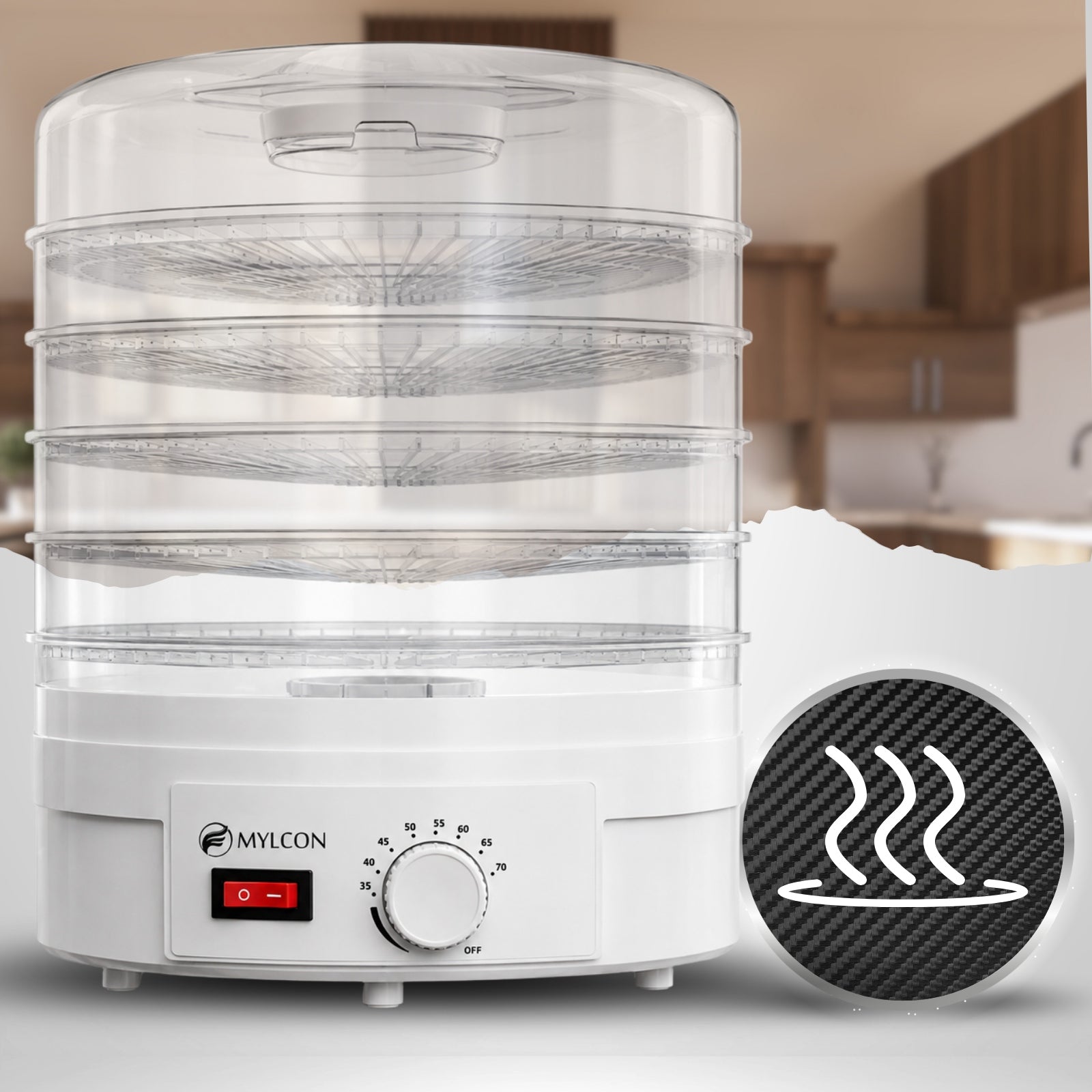 MUSHROOM DRYER FRUIT VEGETABLES HERBS FOOD STRONG 600W LARGE XXL 5 SIT Packaging status original