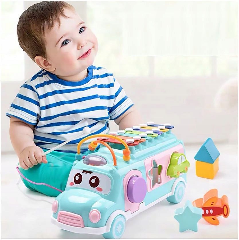 MUSIC BUS FOR CHILDREN MUSIC BUS SOTER CYMBALS BLOCKS OPENING DOORS Packaging status original