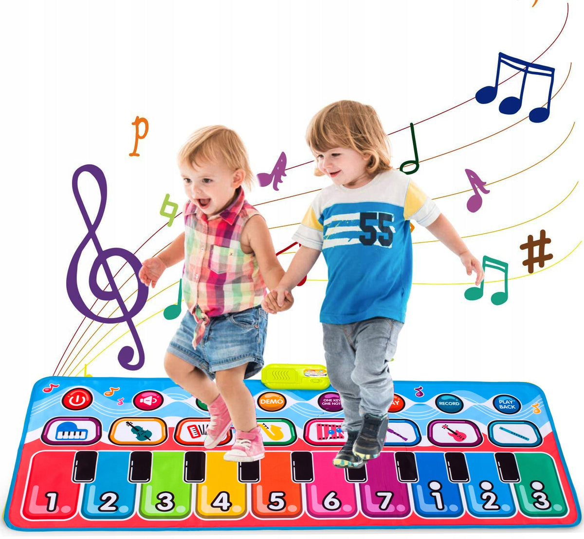 MUSIC MAT EDUCATIONAL PIANO LARGE FOR CHILDREN RECORDS TO DANCE