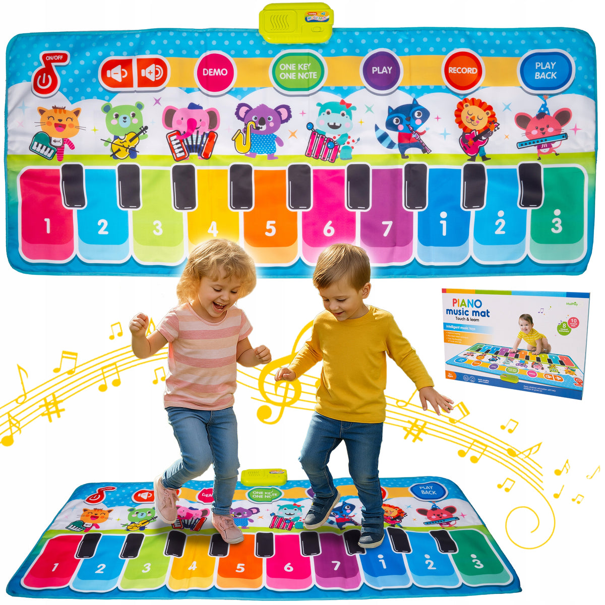MUSIC MAT FOR CHILDREN EDUCATIONAL COLORFUL PIANO RUG WITH SOUND