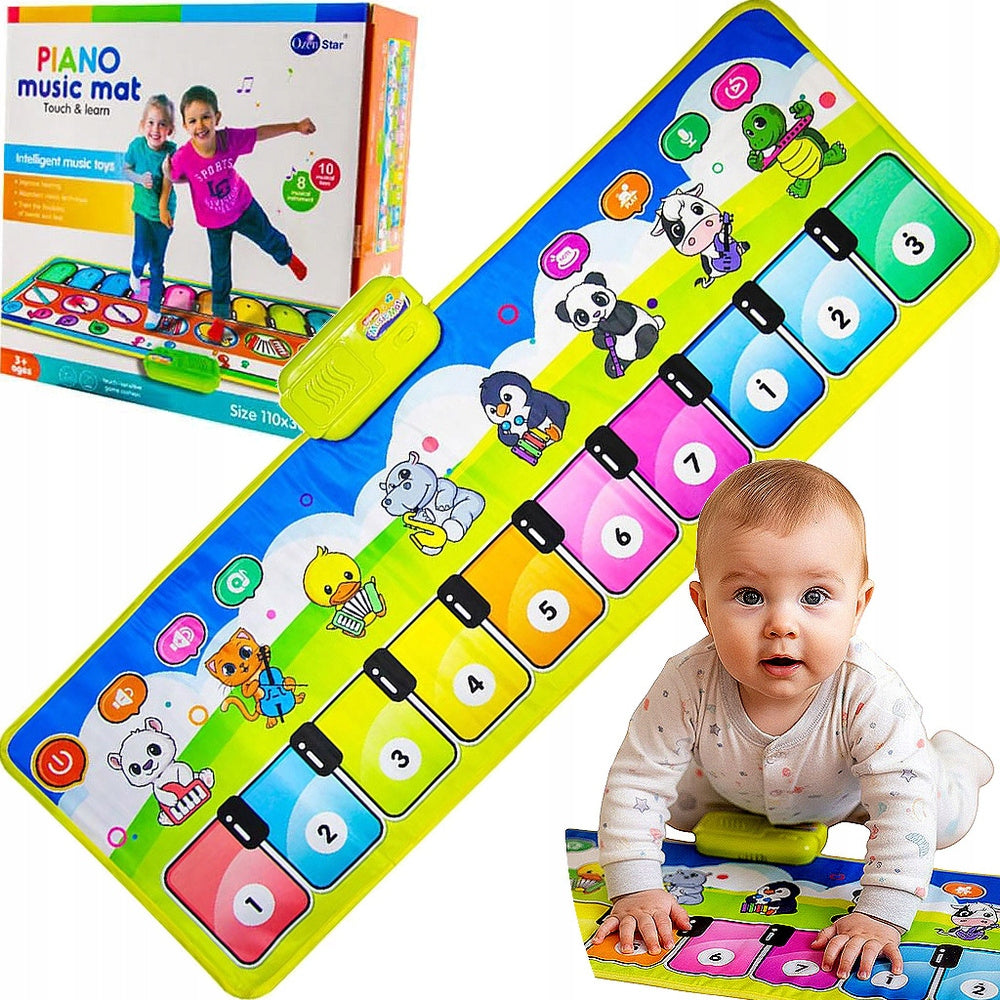 MUSIC MAT FOR DANCING AND PLAYING WITH PIANO KEYBOARD RECORDS SPEAKER ON BATTERIES