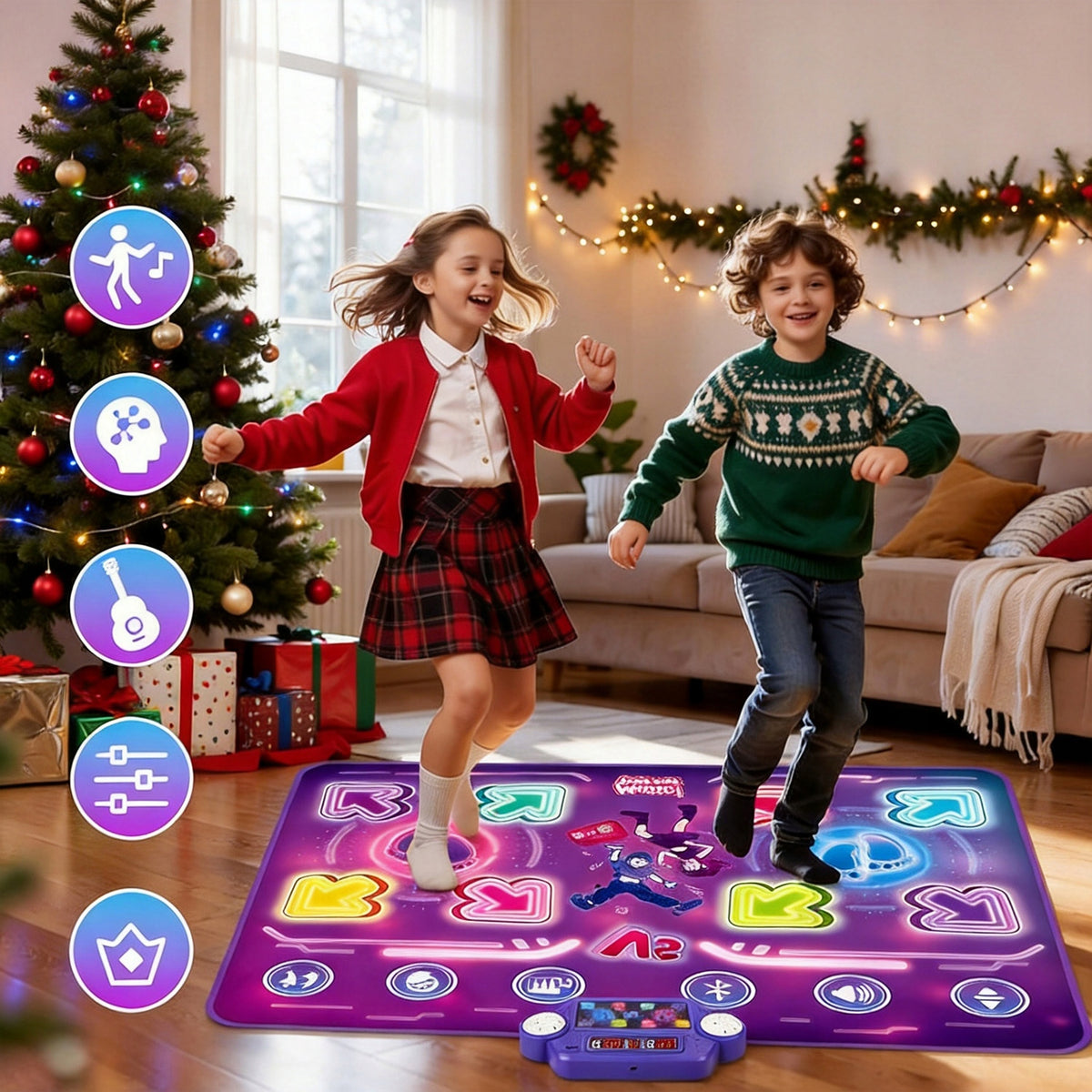 MUSIC MAT FOR DANCING DANCE 9 DIFFICULTIES WITH LIGHT AND DOUBLE MUSIC Manufacturer code VL-YQ611-8