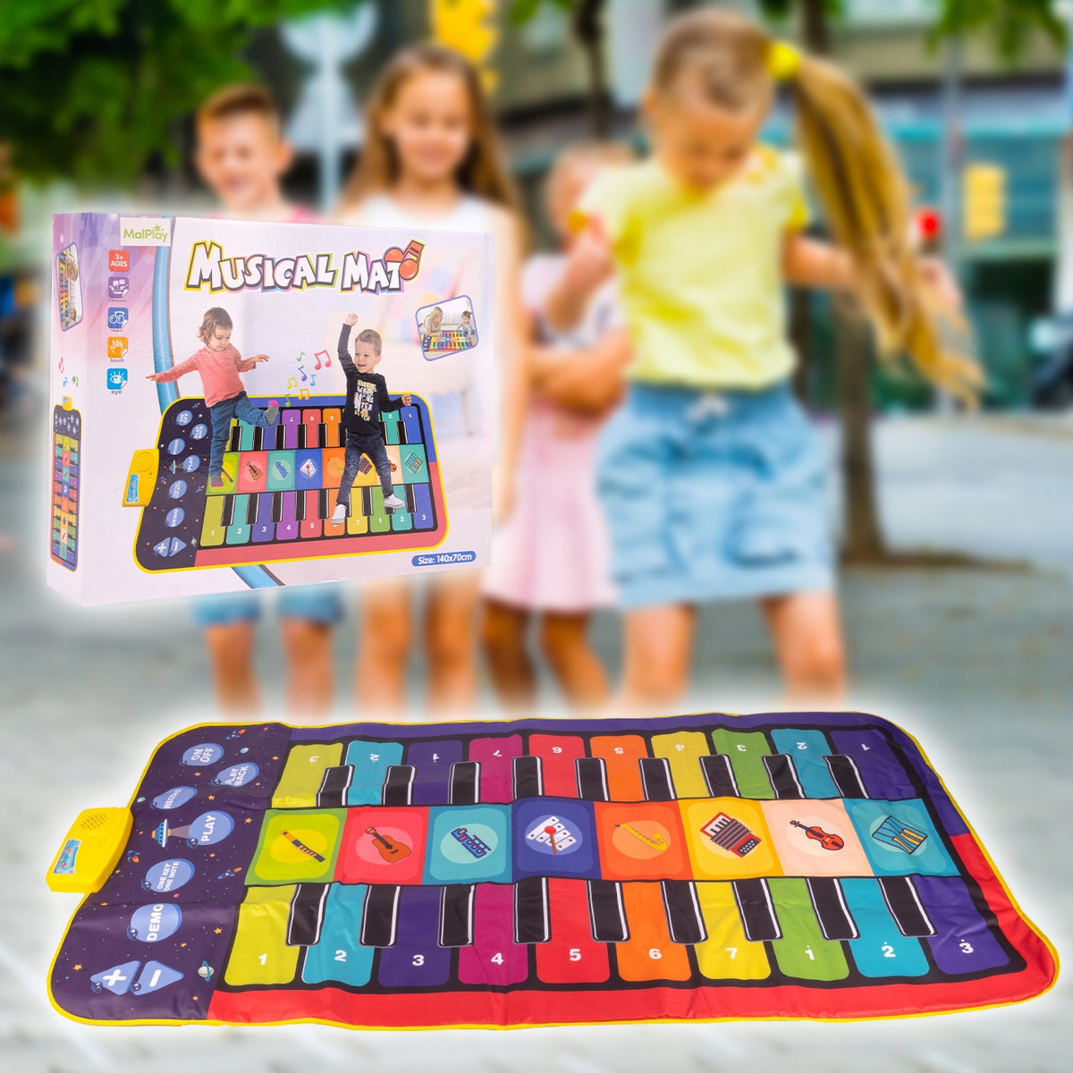 MUSIC MAT FOR DANCING ELECTRONIC INTERACTIVE PIANO INSTRUMENTS