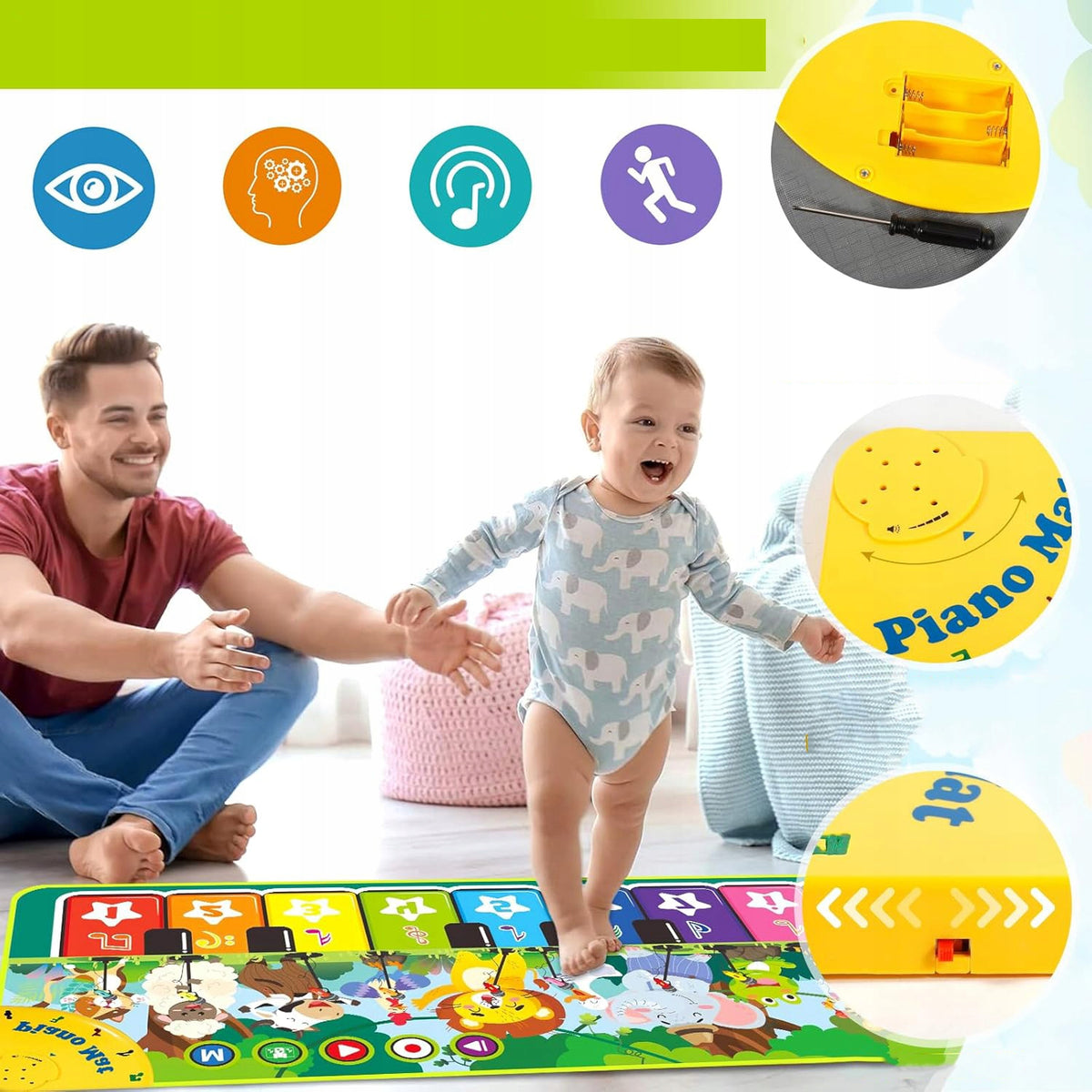 MUSIC MAT FOR DANCING LARGE DANCE GAME INTERACTIVE PIANO CHILDREN Manufacturer code 6TY237800