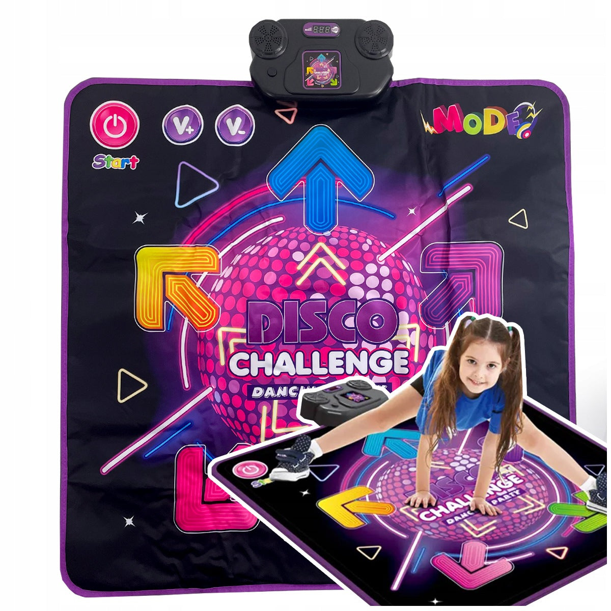 MUSIC MAT INTERACTIVE GAME FOR CHILDREN LARGE MAT 90X90CM WITH ITS OWN MUSIC