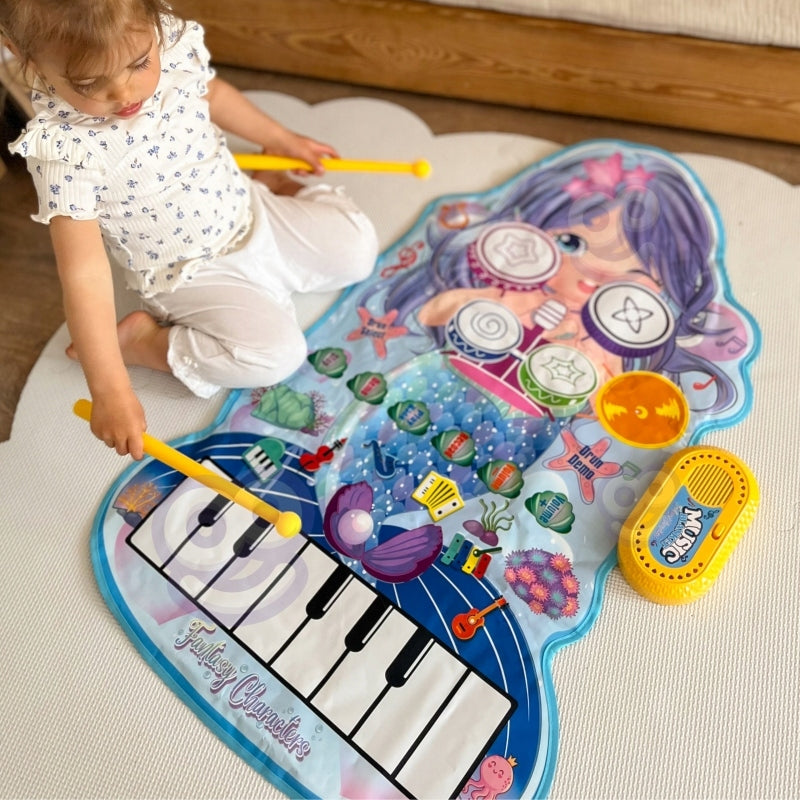 MUSIC MAT INTERACTIVE PIANO MERMAID DRUMS DANCE GAME WOOPIE Brand Woopie