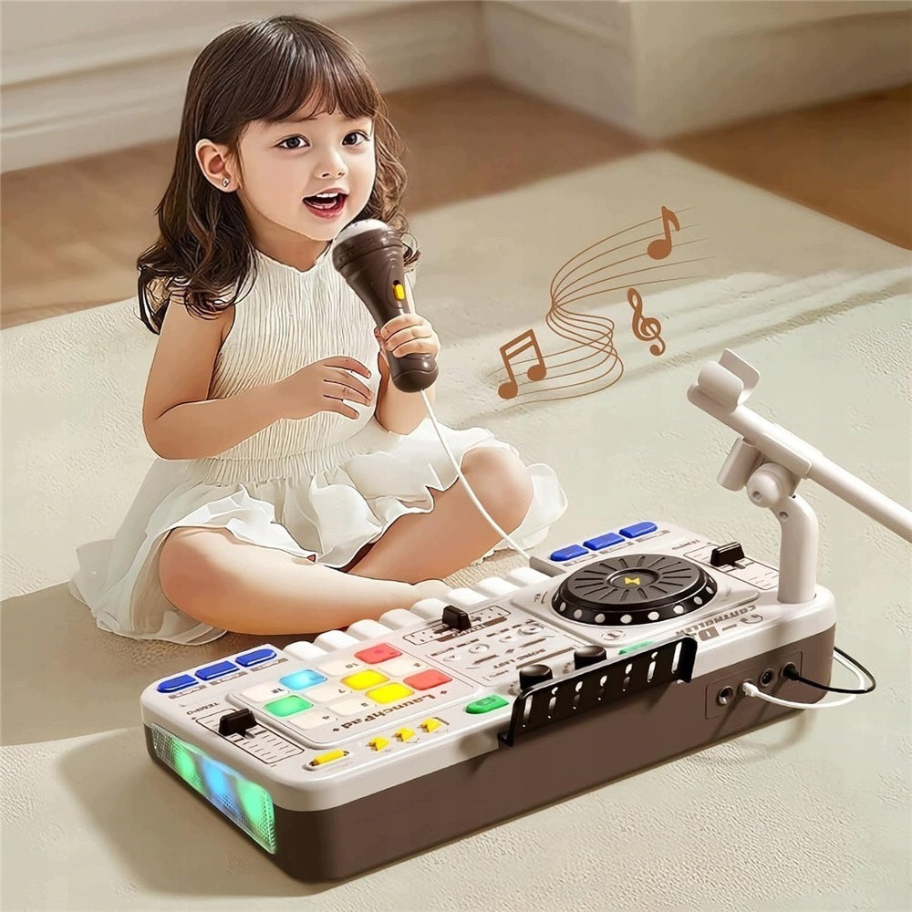 MUSIC TOY CONSOLE DJ KARAOKE MIXER FOR CHILD GIFT 3-6 YEARS LED Brand no brand