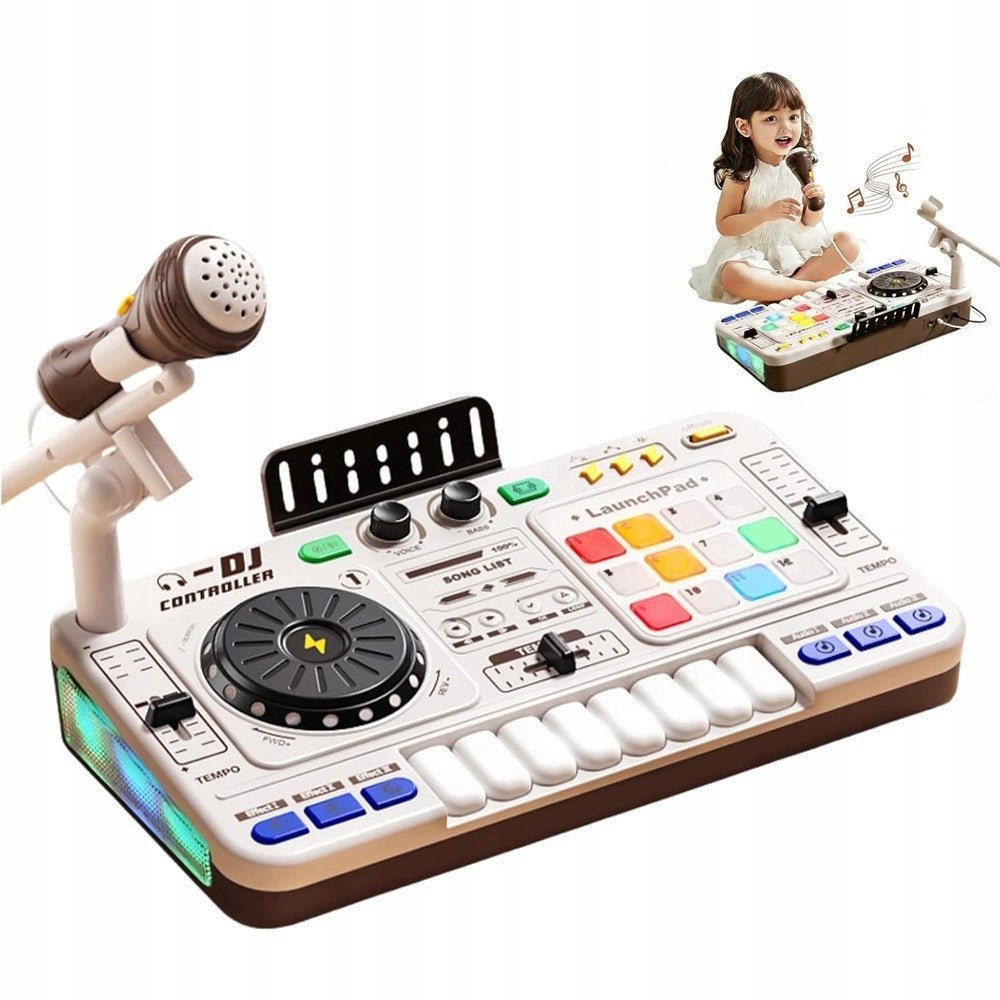 MUSIC TOY CONSOLE DJ KARAOKE MIXER FOR CHILD GIFT 3-6 YEARS LED