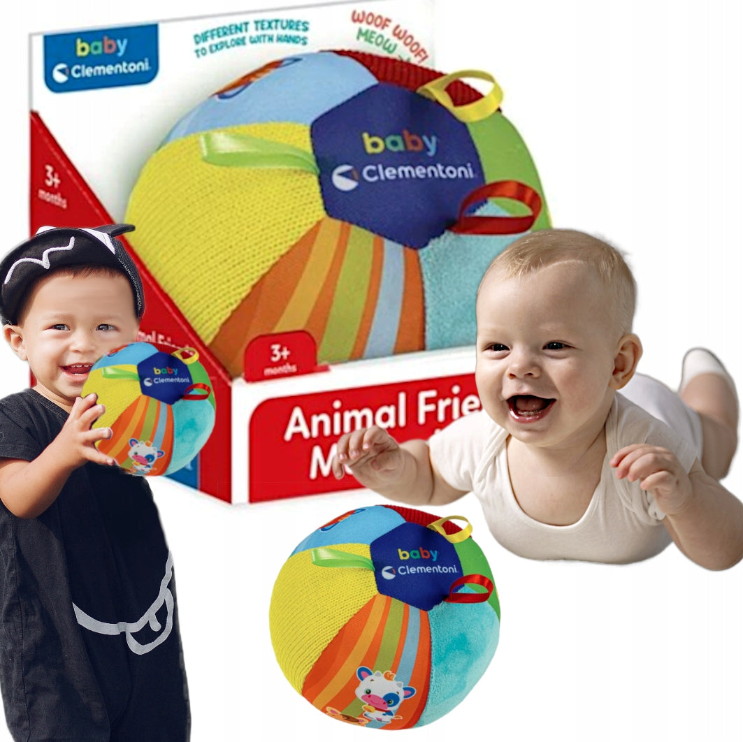 MUSICAL BALL ANIMALS CHILDREN 3mies+ CLEMENTONI