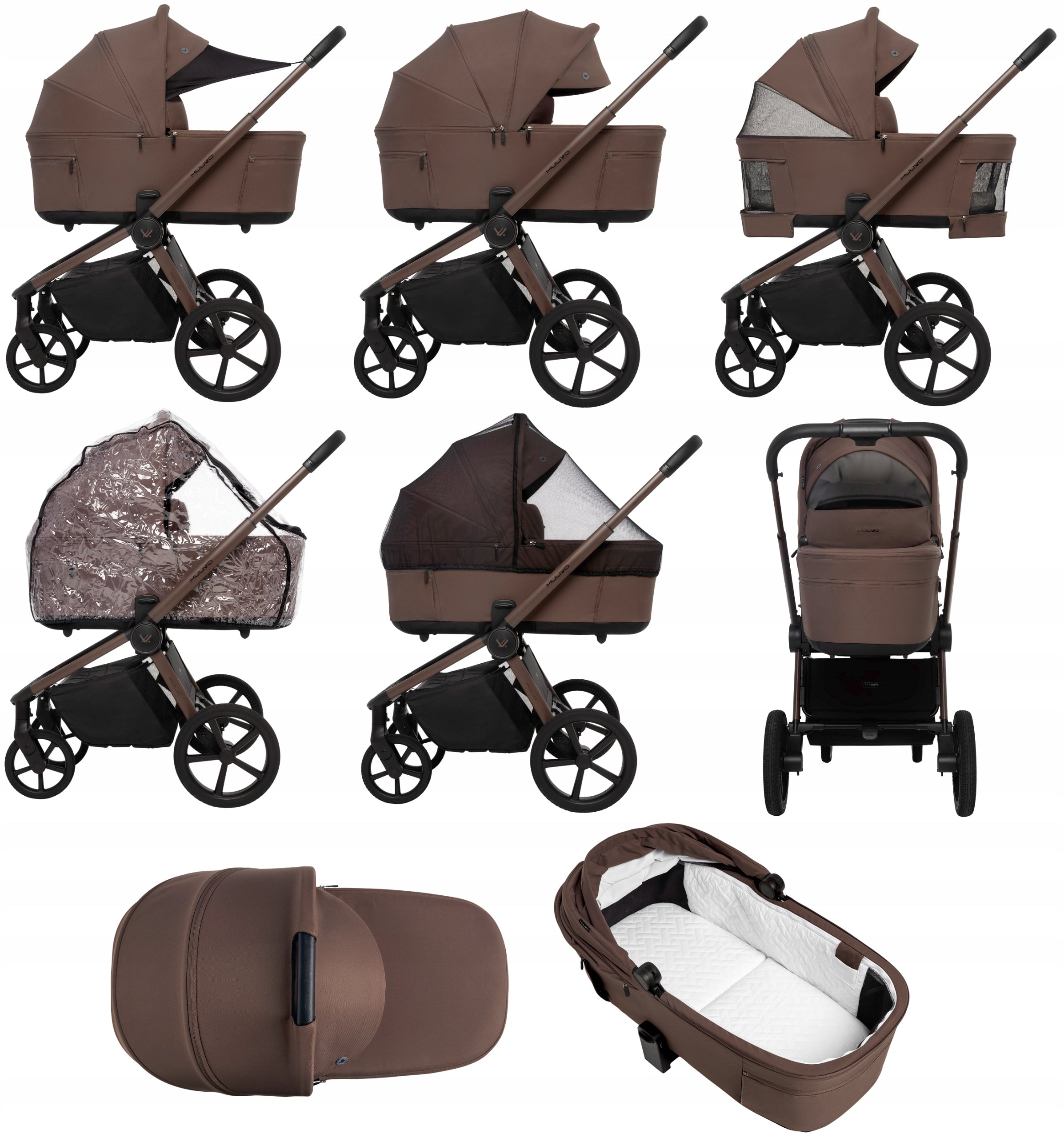 MUUVO FOLD 2in1 Pine Green FOLDING WITH GONDOLA + ADAPTERS FOR CAR SEAT Manufacturer code 5904261051069