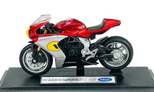 MV AGUSTA SUPERVELOCE AGO METAL MOTOR MOTOCYLK WELLY 1:18