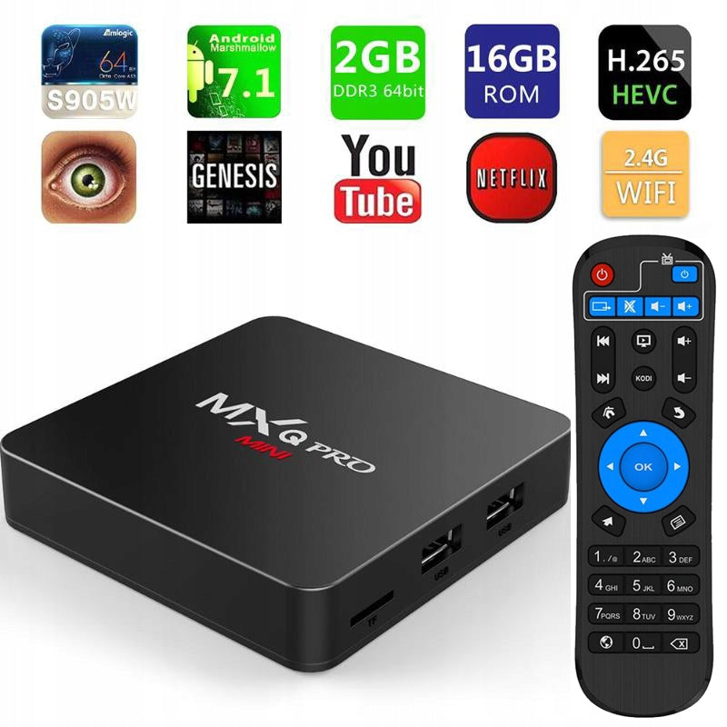 MXQ PRO TV BOX 2GB/16GB ANDROID 9 + i8 KEYBOARD Manufacturer code Pro