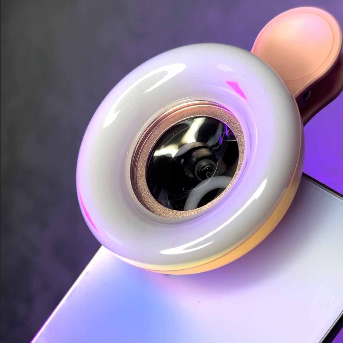 Macro Lens for Phone with Lamp Pink Lens for Phone PLATINUM Packaging status original