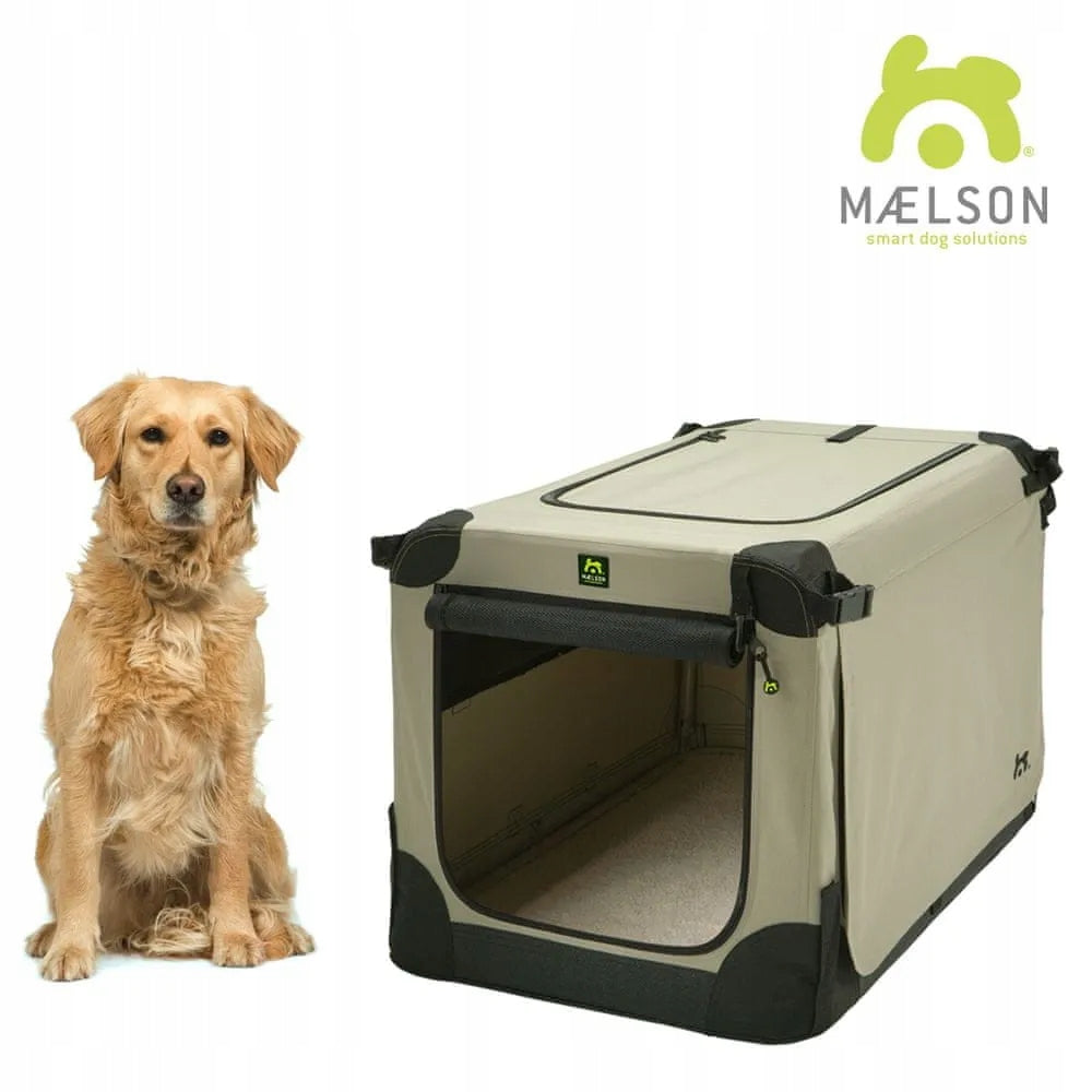 Maelson Soft Dog Kennel Material Dog Transporter, Beige XL Brand Maelson