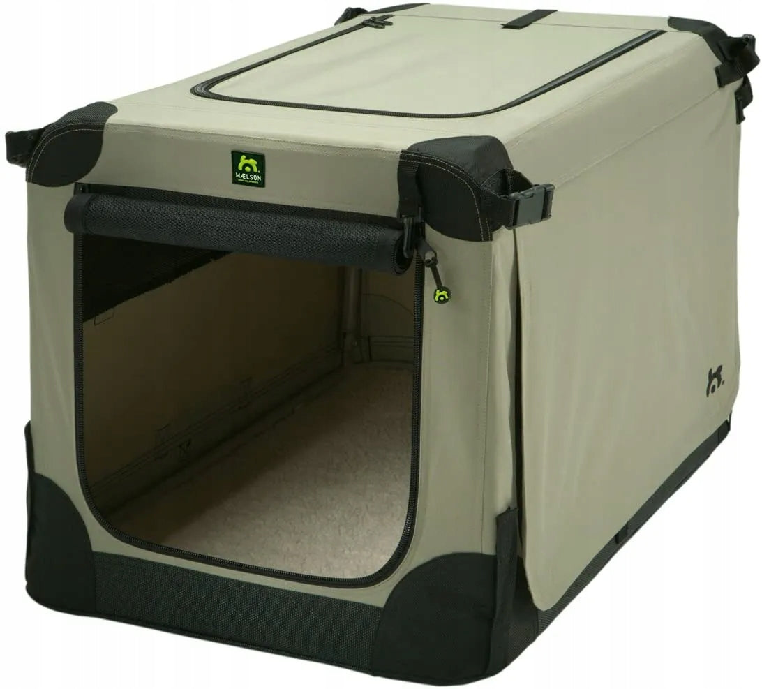 Maelson Soft Dog Kennel Material Dog Transporter, Beige XL