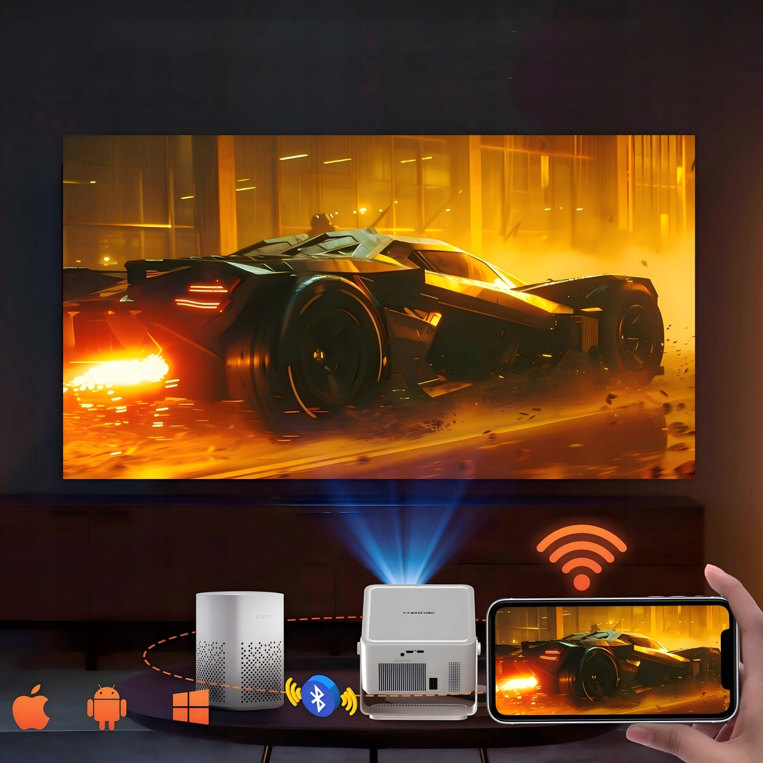 Magcubic HY450MAX Small projector HDR10+ Auto Focus WiFi6 BT5.4 Android14 Packaging status original