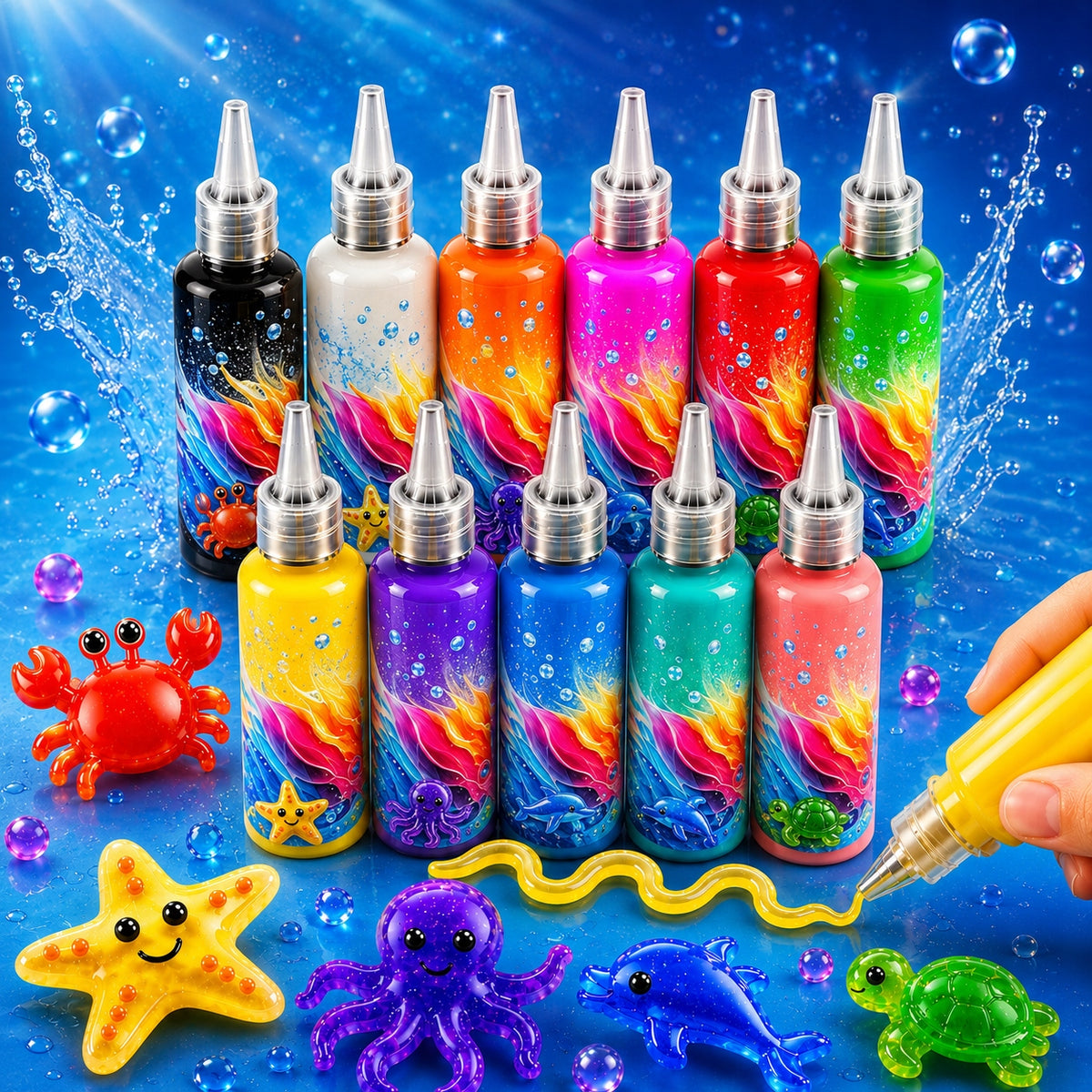 Magic Jelly XXL Glue Water Gels 3D Kit DIY Plastic Mass For Kids Brand no brand
