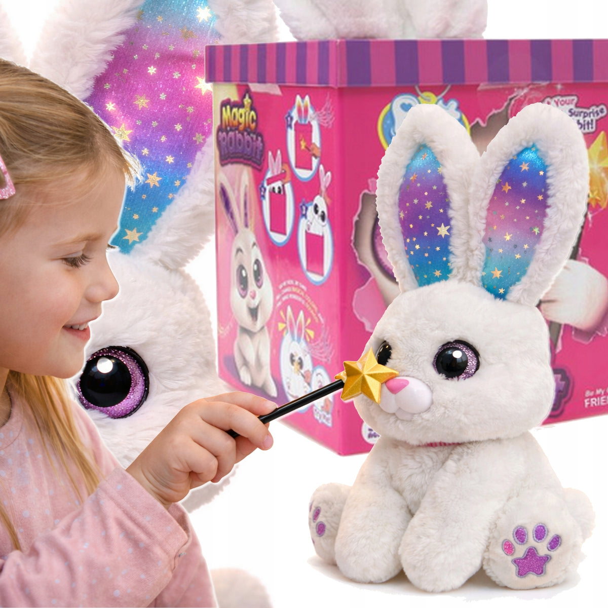Magic Rabbit Interactive Glowing Wand Sounds Magic Toy
